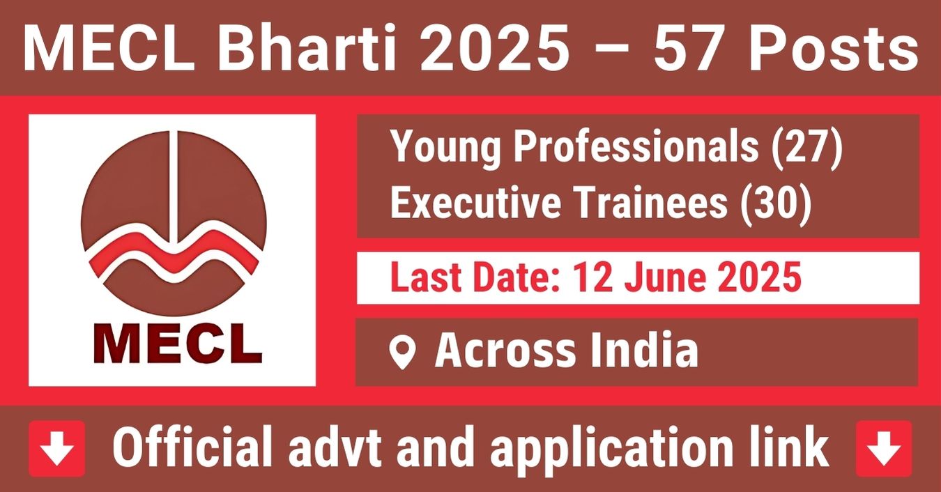 MECL Bharti 2025 – 57 Posts