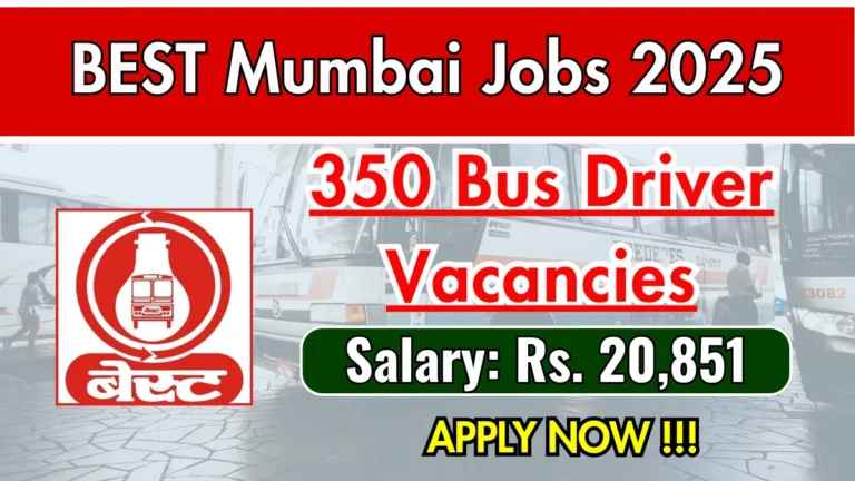 BEST Mumbai Bus Driver Recruitment 2025