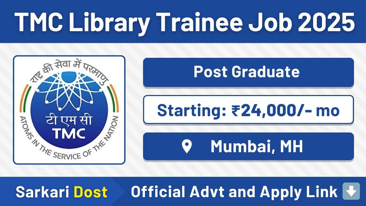TMC Library Trainee Job 2025
