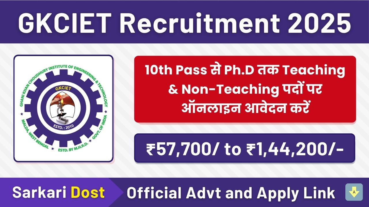GKCIET Recruitment 2025