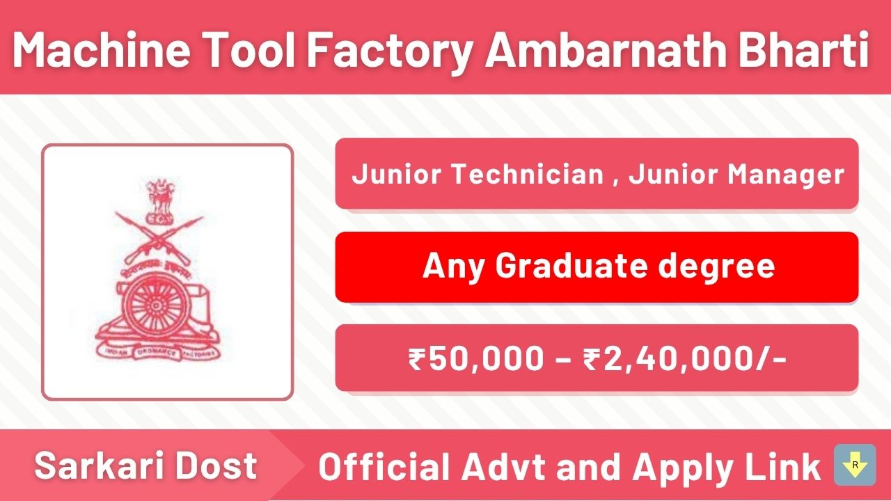 Machine Tool Factory Ambarnath Bharti