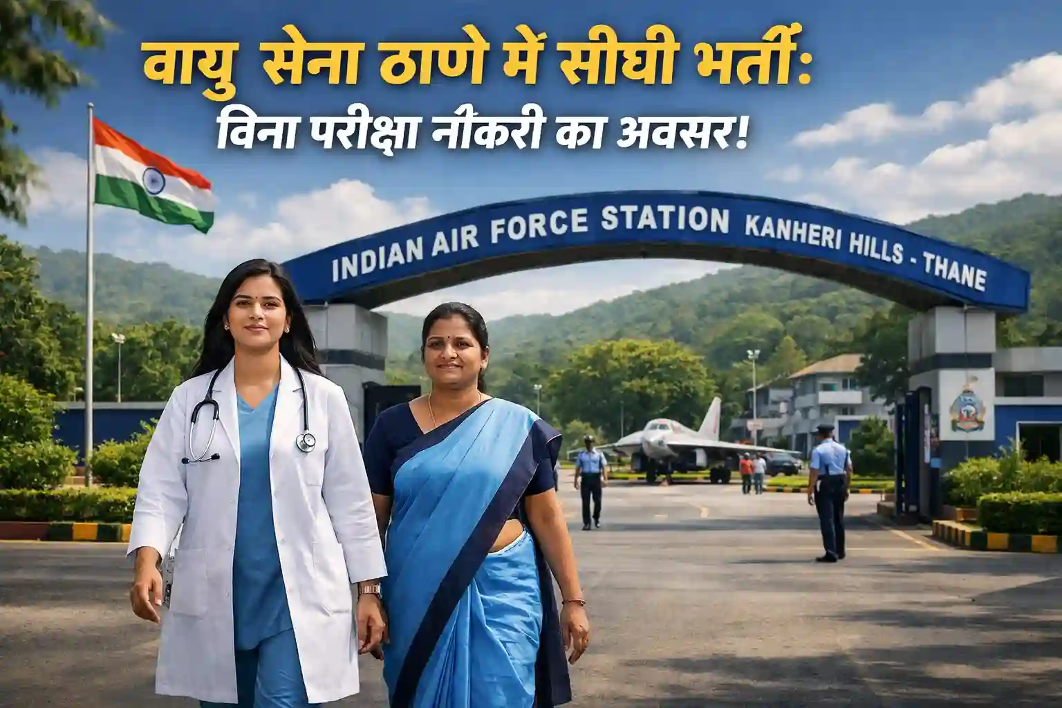 एअर फोर्स स्टेशन ठाणे भर्ती 2026 लेडी मेडिकल ऑफिसर और आया पद