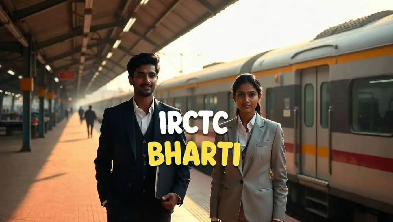 IRCTC Hospitality Monitor Recruitment professional candidates standing near a train.