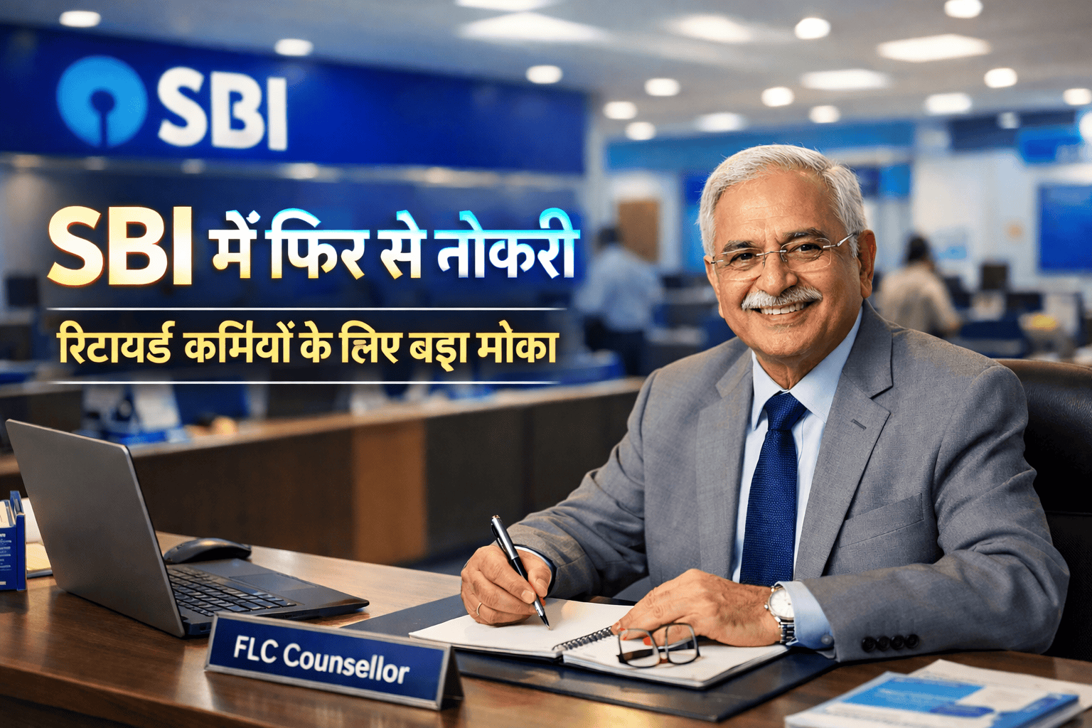 SBI FLC Counsellor and Director Recruitment 2026 for retired bank staff.
