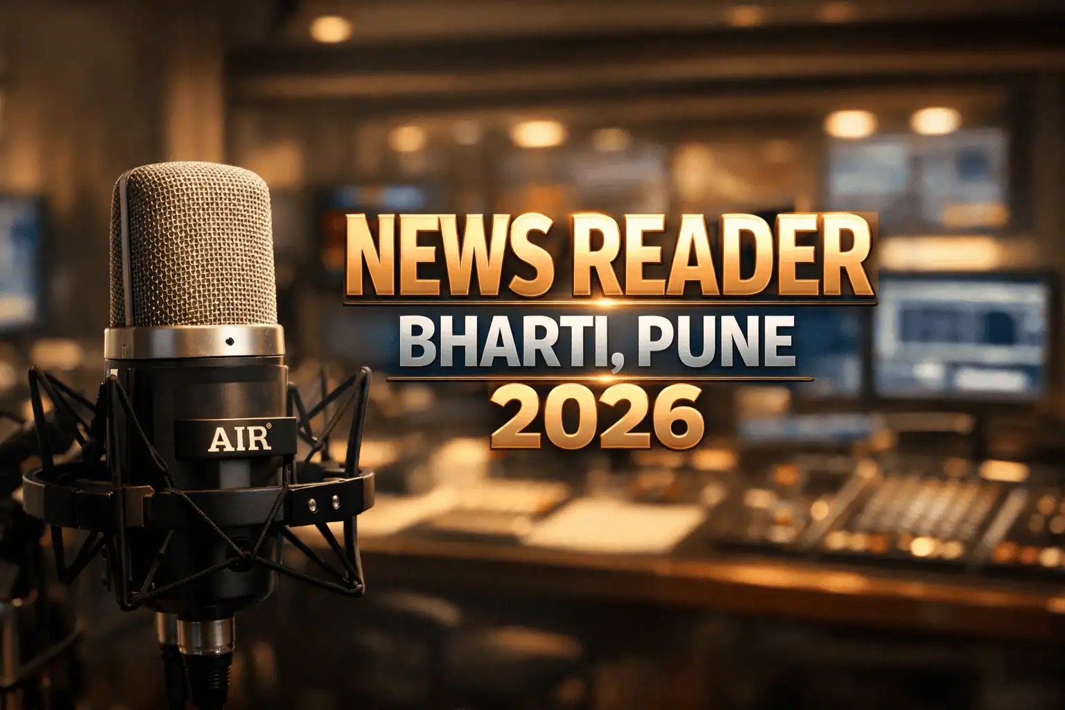 आकाशवाणी पुणे न्यूज़ रीडर और ट्रांसलेटर भर्ती 2026 का आधिकारिक पोस्टर