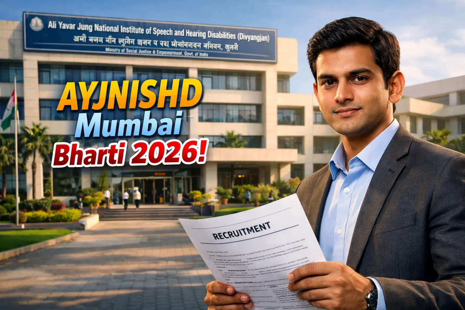 अली यावर जंग संस्थान मुंबई भर्ती 2026 का आधिकारिक विज्ञापन और ऊंची सैलरी वाली नौकरी की जानकारी।