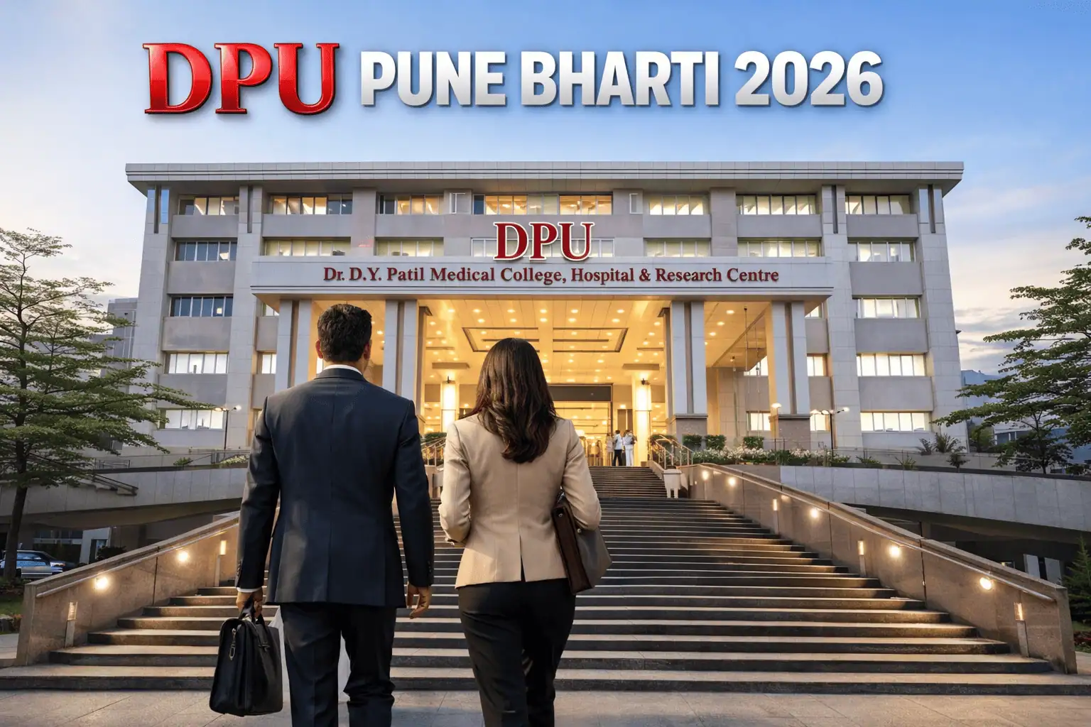 डॉ. डी. वाई. पाटील विद्यापीठ पुणे भर्ती 2026 मुख्य द्वार और प्रोफेशनल स्टाफ