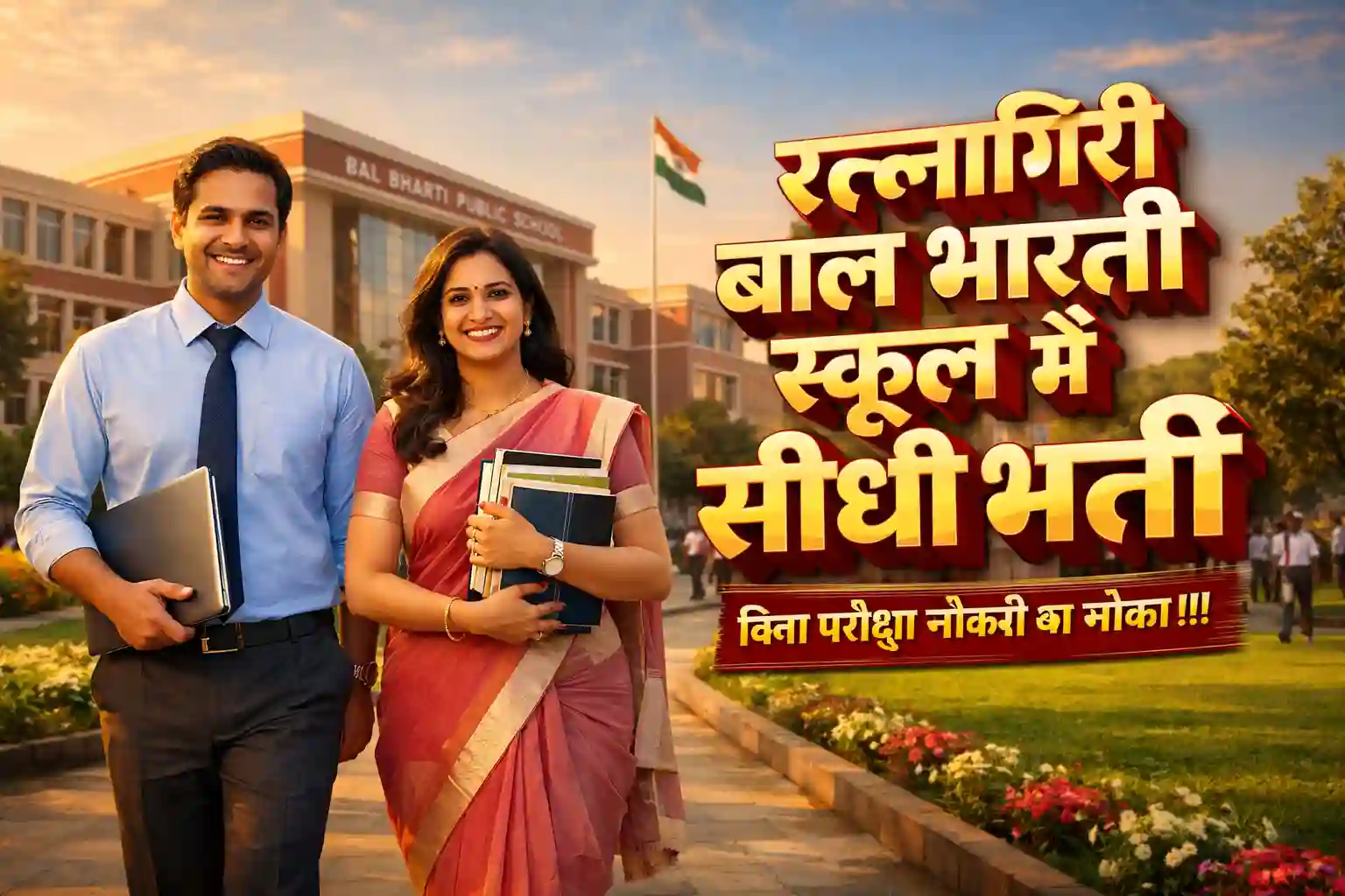 बाल भारती पब्लिक स्कूल रत्नागिरी में शिक्षक और अन्य पदों पर भर्ती की जानकारी।