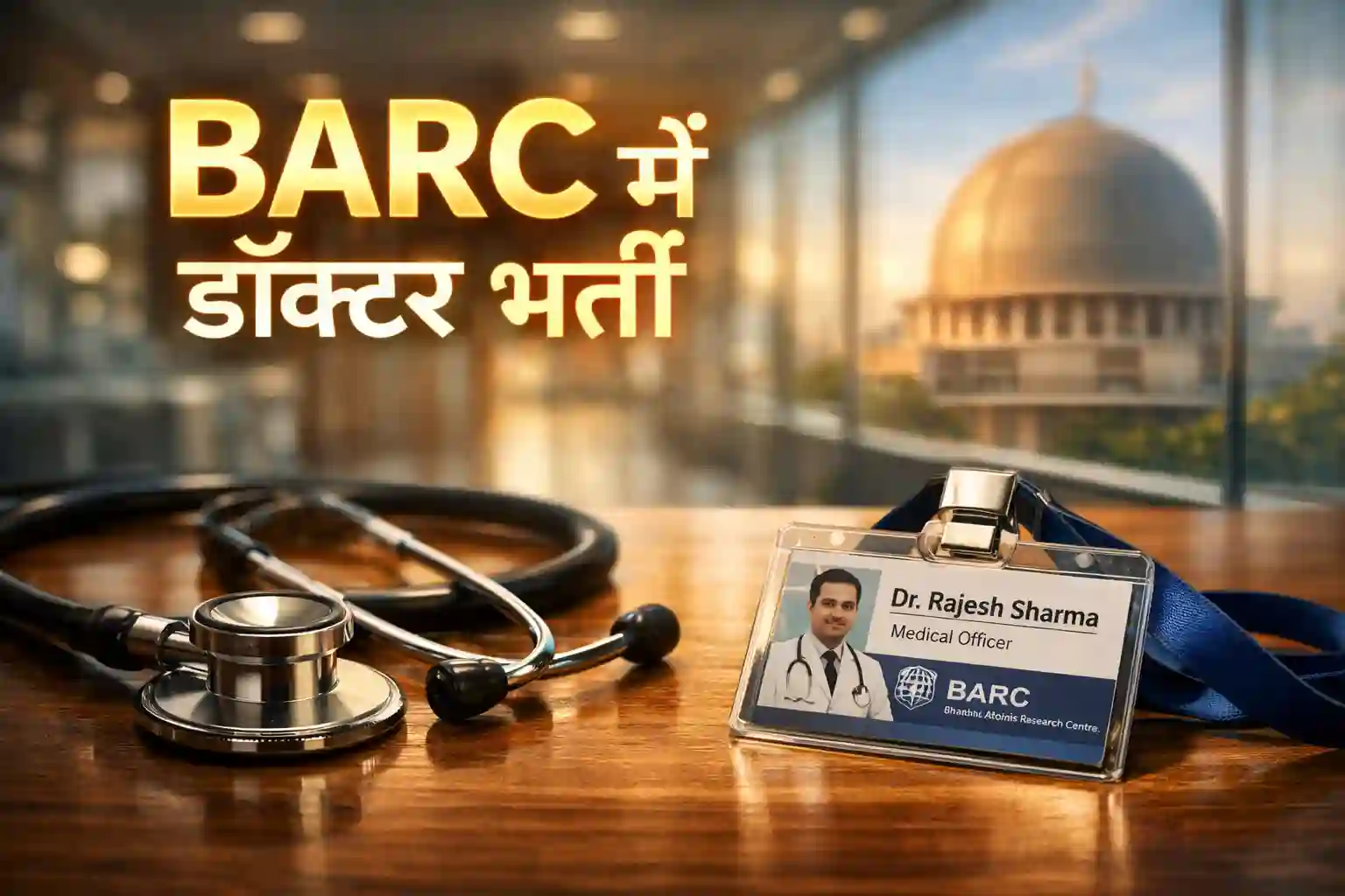 भाभा परमाणु अनुसंधान केंद्र (BARC) में रेजिडेंट मेडिकल ऑफिसर भर्ती 2026 का पोस्टर