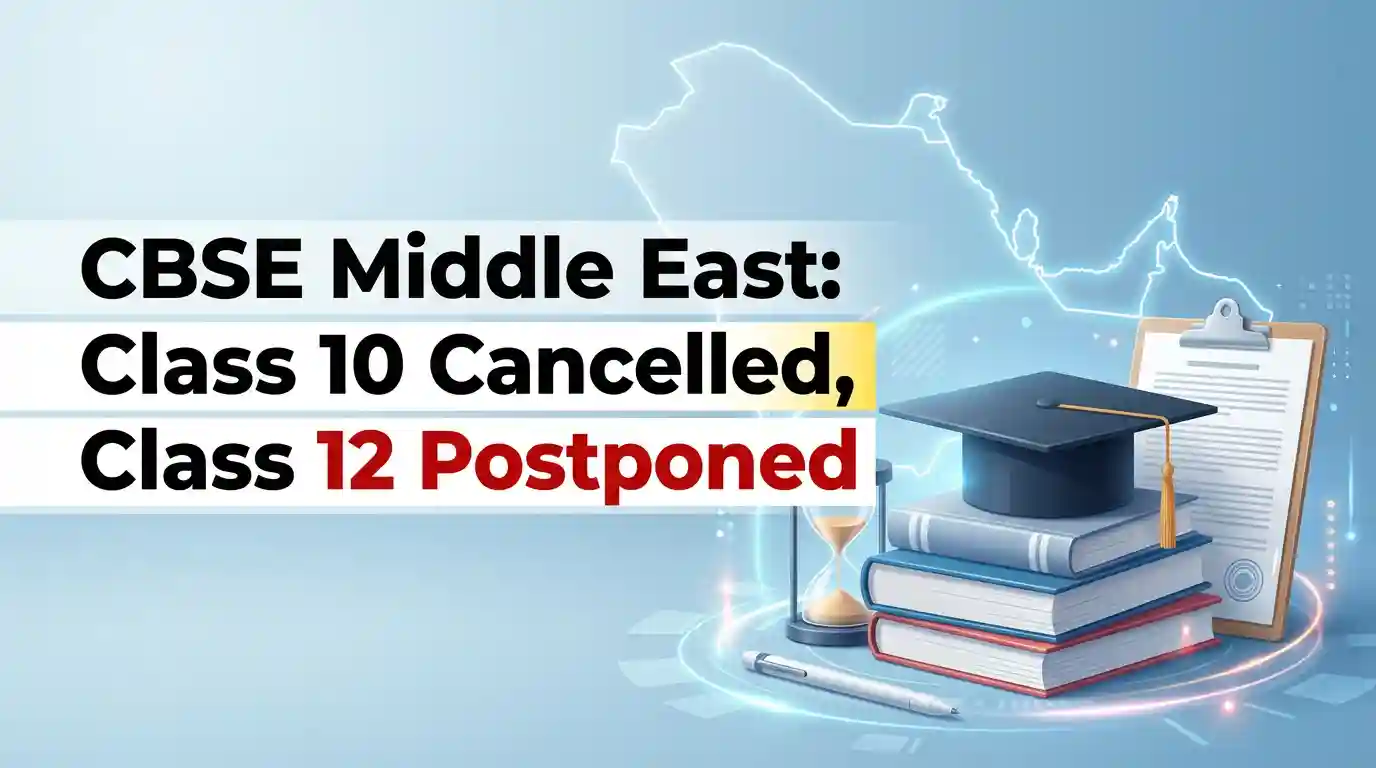 CBSE Board Exams Middle East 2026 – Class 10 cancelled, Class 12 postponed in UAE Qatar Gulf