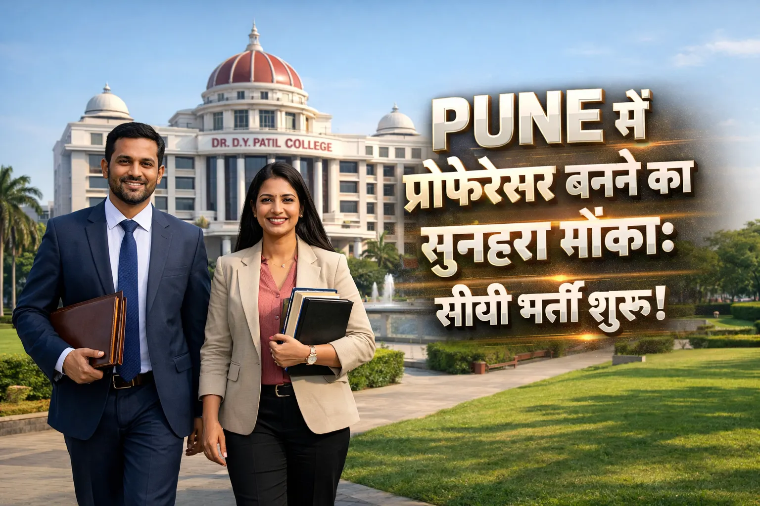 डॉ. डी. वाई. पाटिल कॉलेज पुणे भर्ती 2026 के लिए प्रोफेसर और टीचिंग स्टाफ की रिक्तियां।