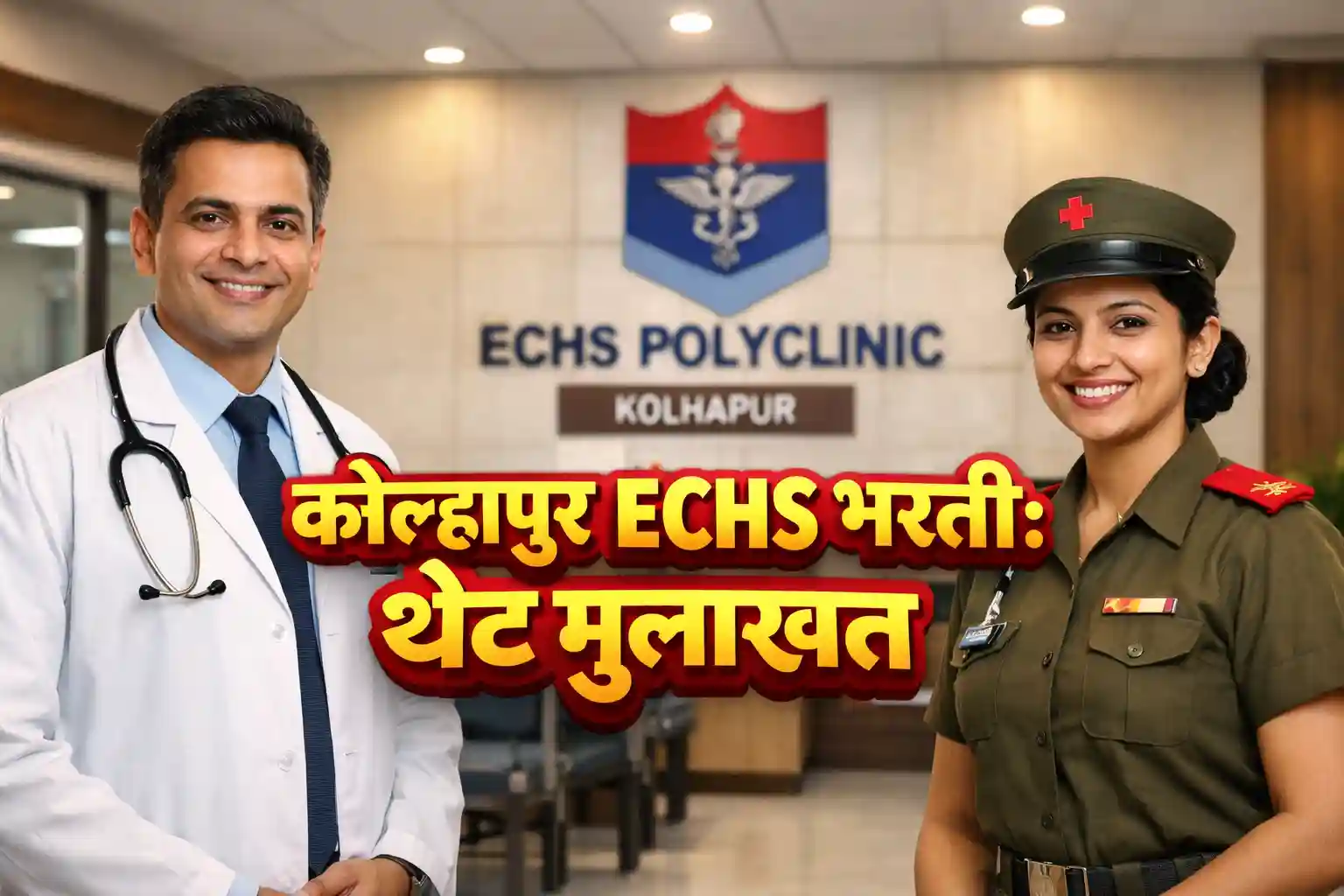 ECHS कोल्हापूर भर्ती 2026 के लिए चिकित्सा और प्रशासनिक पदों की जानकारी