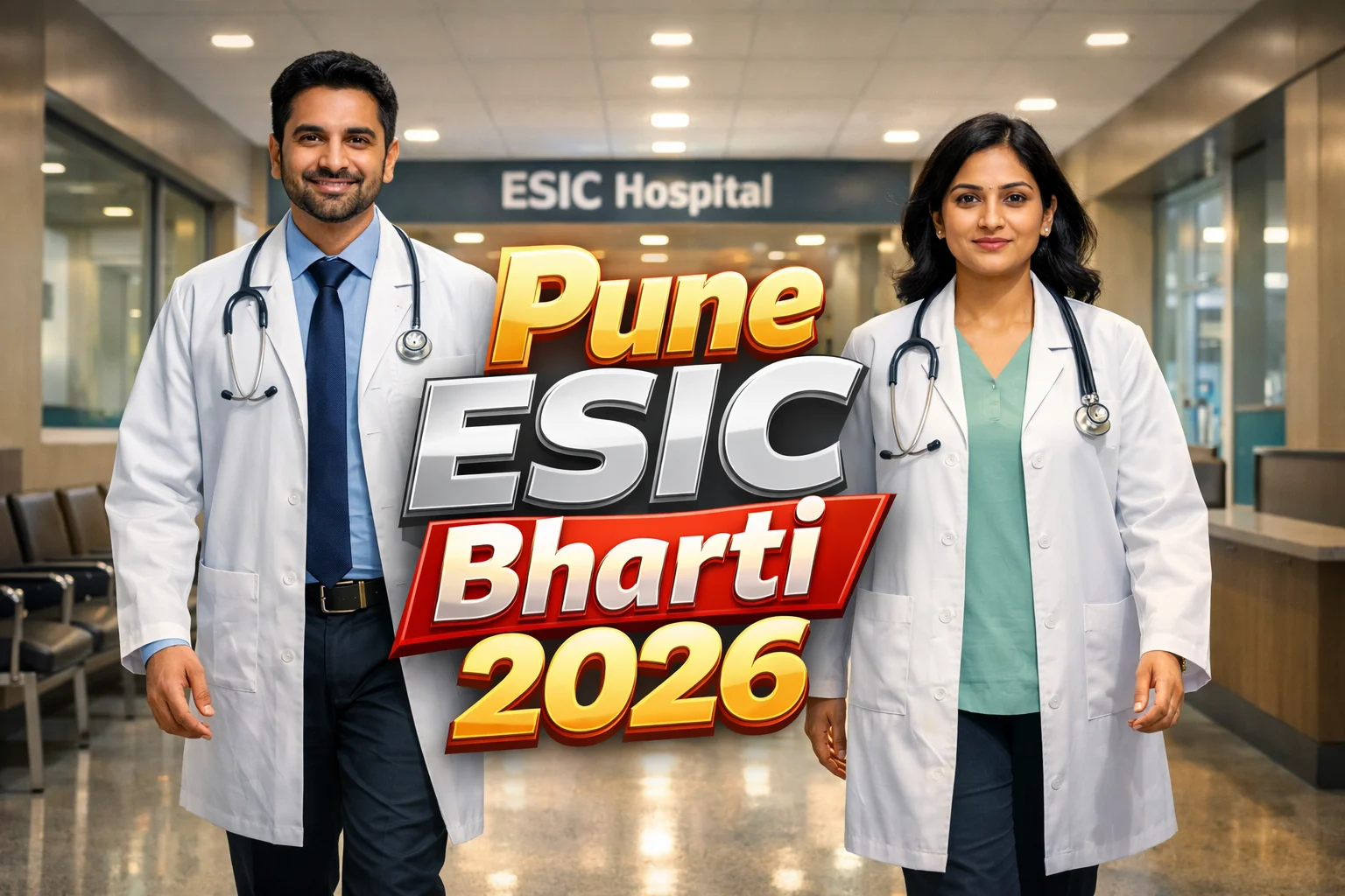 ESIC अस्पताल पुणे में डॉक्टरों और मेडिकल ऑफिसर की सीधी भर्ती के लिए वॉक-इन-इंटरव्यू का दृश्य।