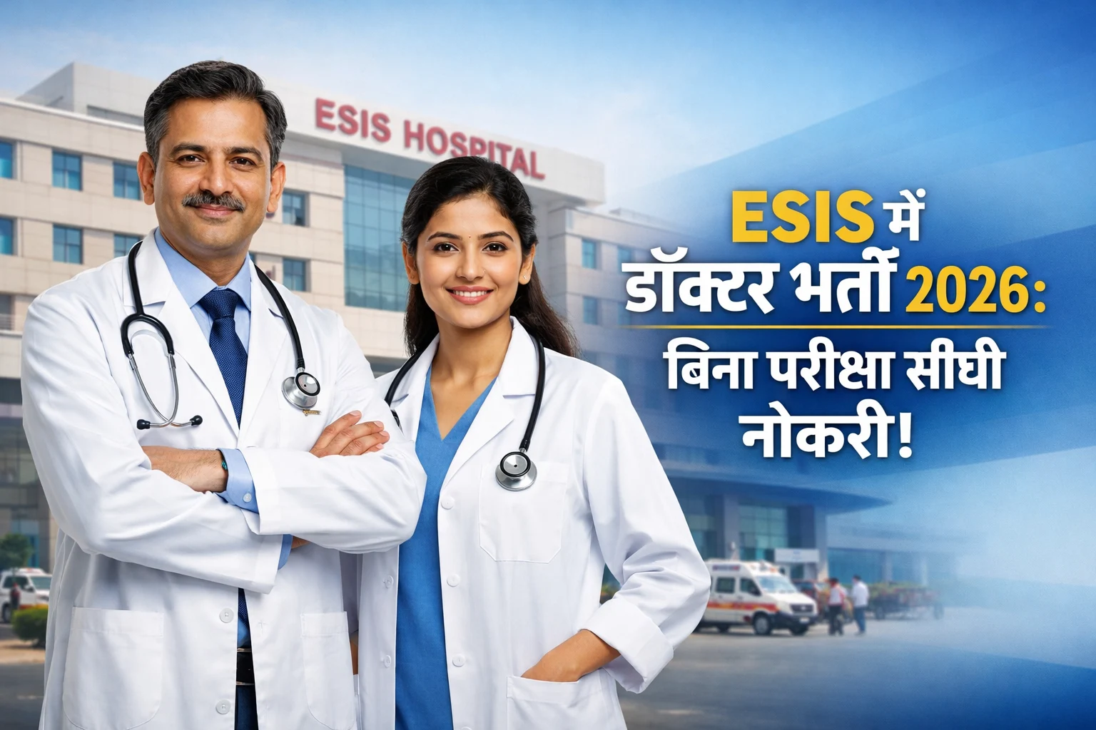 ESIS Mumbai Medical Officer and Specialist Recruitment 2026 Realistic Image