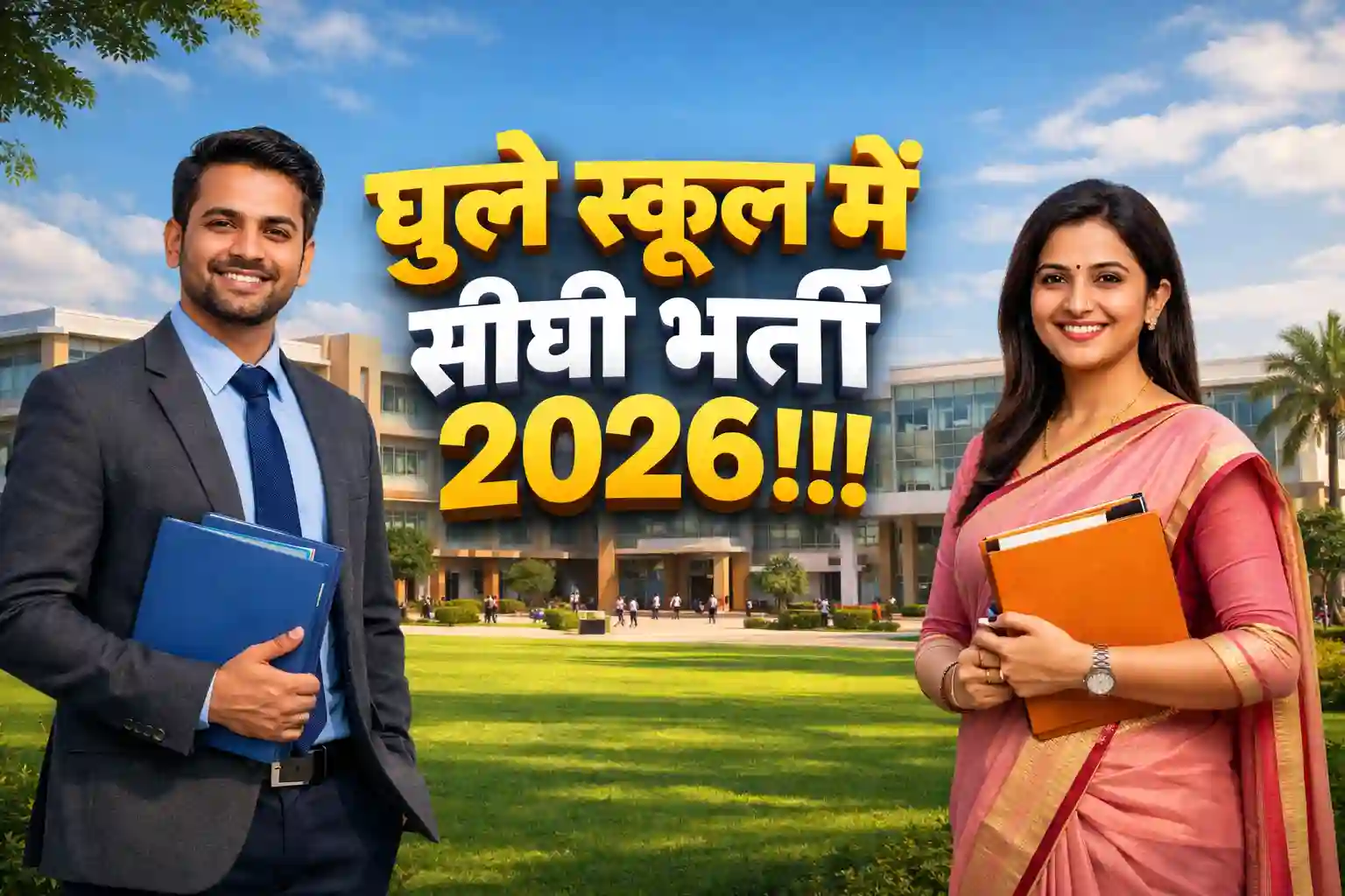 Hasti Public School Dhule Teacher Recruitment 2026 banner showing school building and teachers.