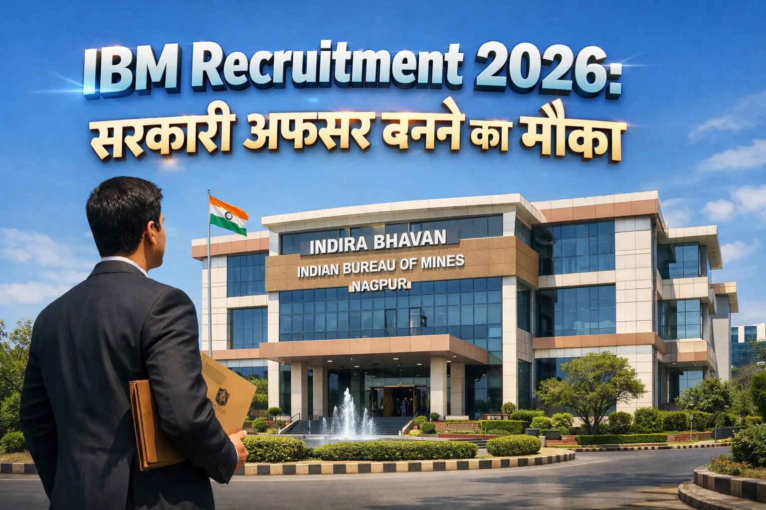 भारतीय खान ब्यूरो नागपुर भर्ती 2026 के लिए पेशेवर पृष्ठभूमि वाली फीचर इमेज