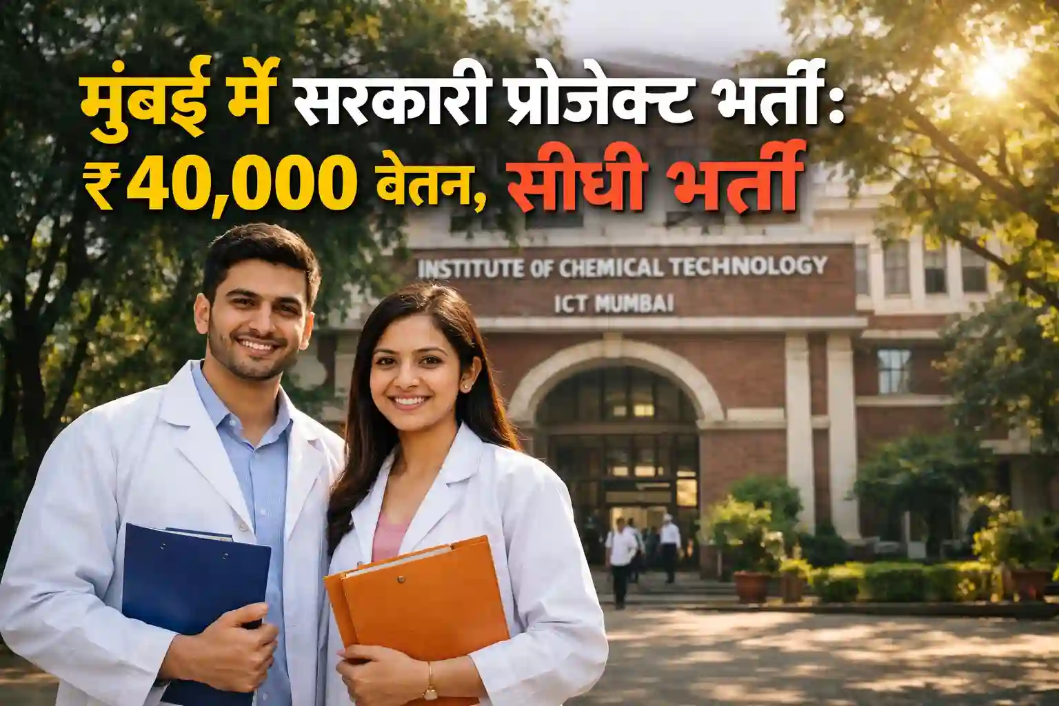 ICT Mumbai Project Assistant Bharti 2026 for MSc Chemistry students