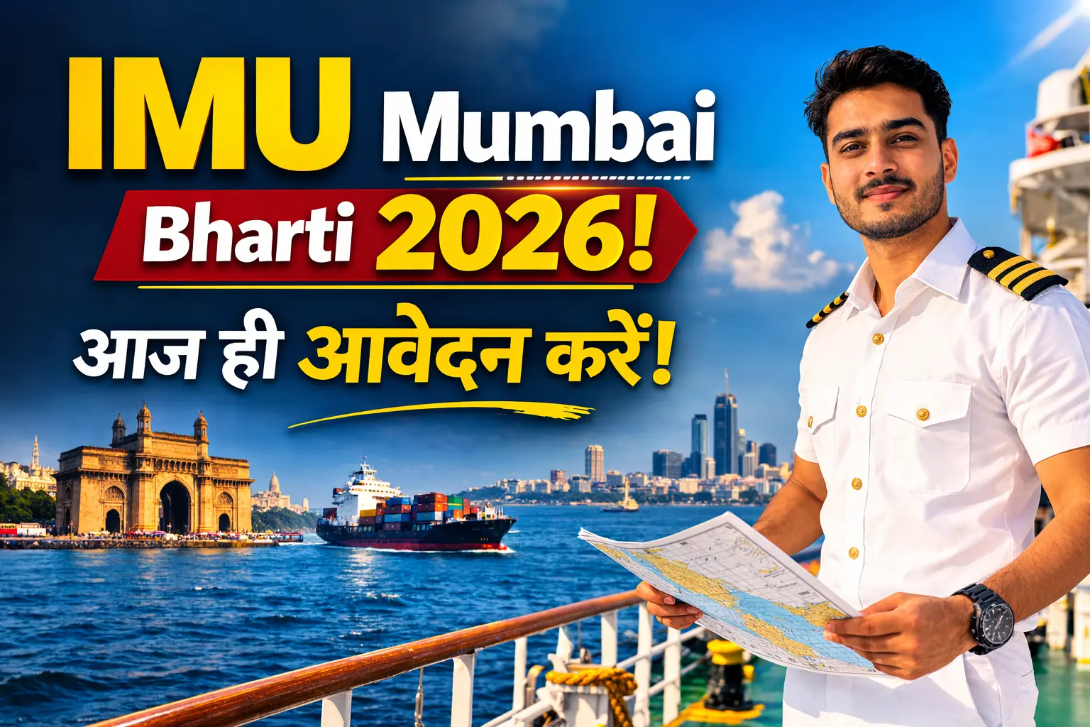 भारतीय समुद्री विश्वविद्यालय मुंबई में सीमैनशिप इंस्ट्रक्टर भर्ती का आधिकारिक दृश्य