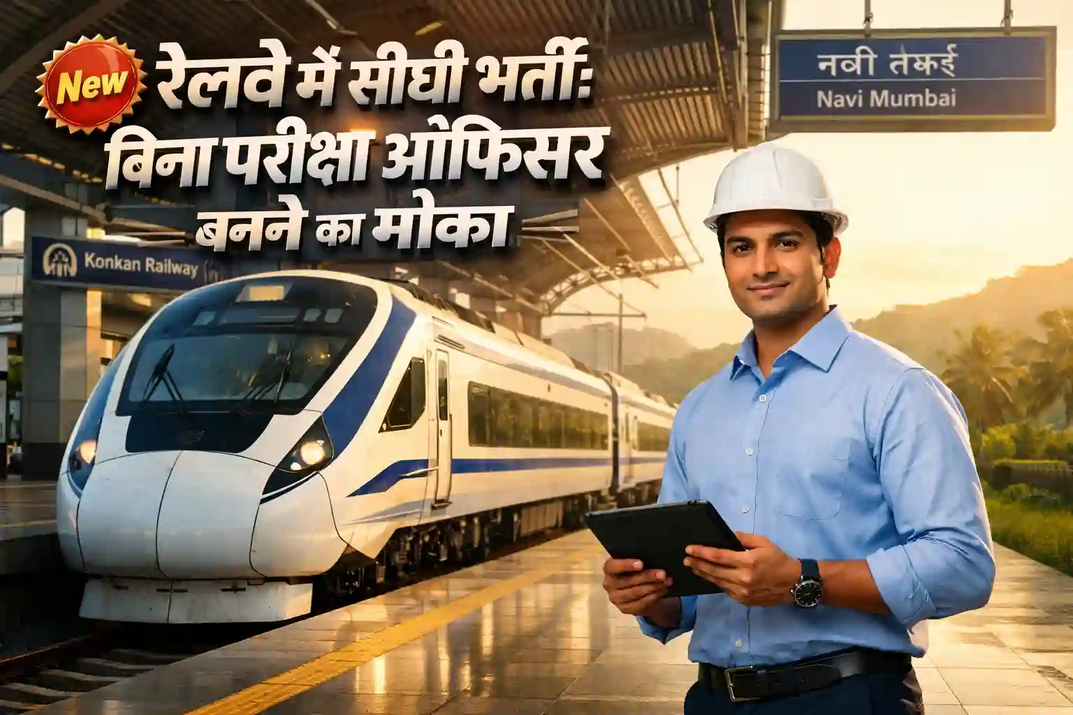 कोंकण रेलवे सीधी भर्ती 2026 इंजीनियर पदों के लिए वॉक-इन-इंटरव्यू का दृश्य