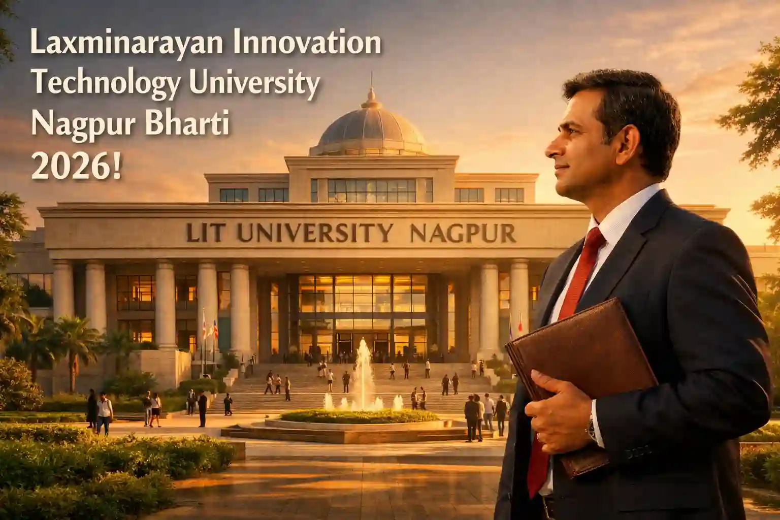 Laxminarayan Innovation Technology University Nagpur campus building for recruitment news.