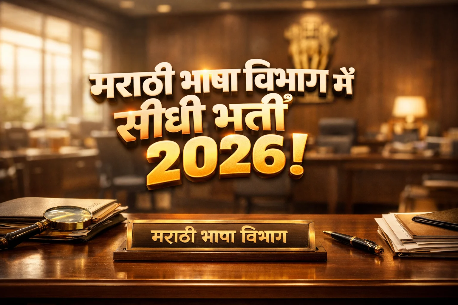 महाराष्ट्र मराठी भाषा विभाग भर्ती 2026 के लिए आधिकारिक सूचना और आवेदन प्रक्रिया