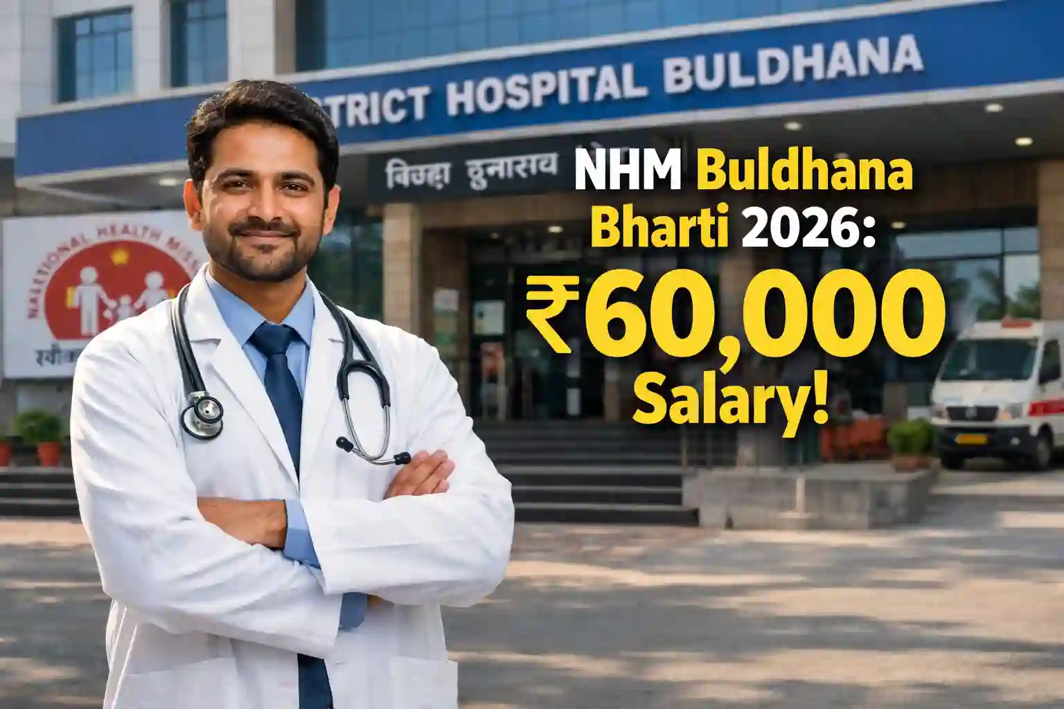 NHM Buldhana Medical Officer Bharti 2026 for MBBS candidates with 60000 salary