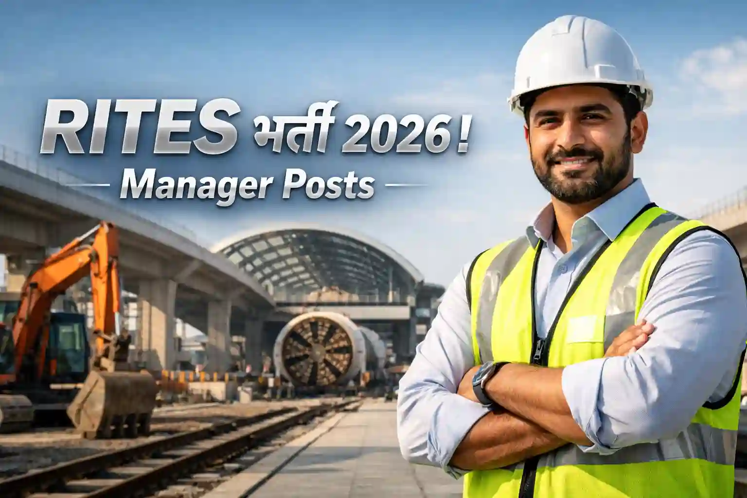 RITES Senior Manager Recruitment 2026 professional engineer at construction site