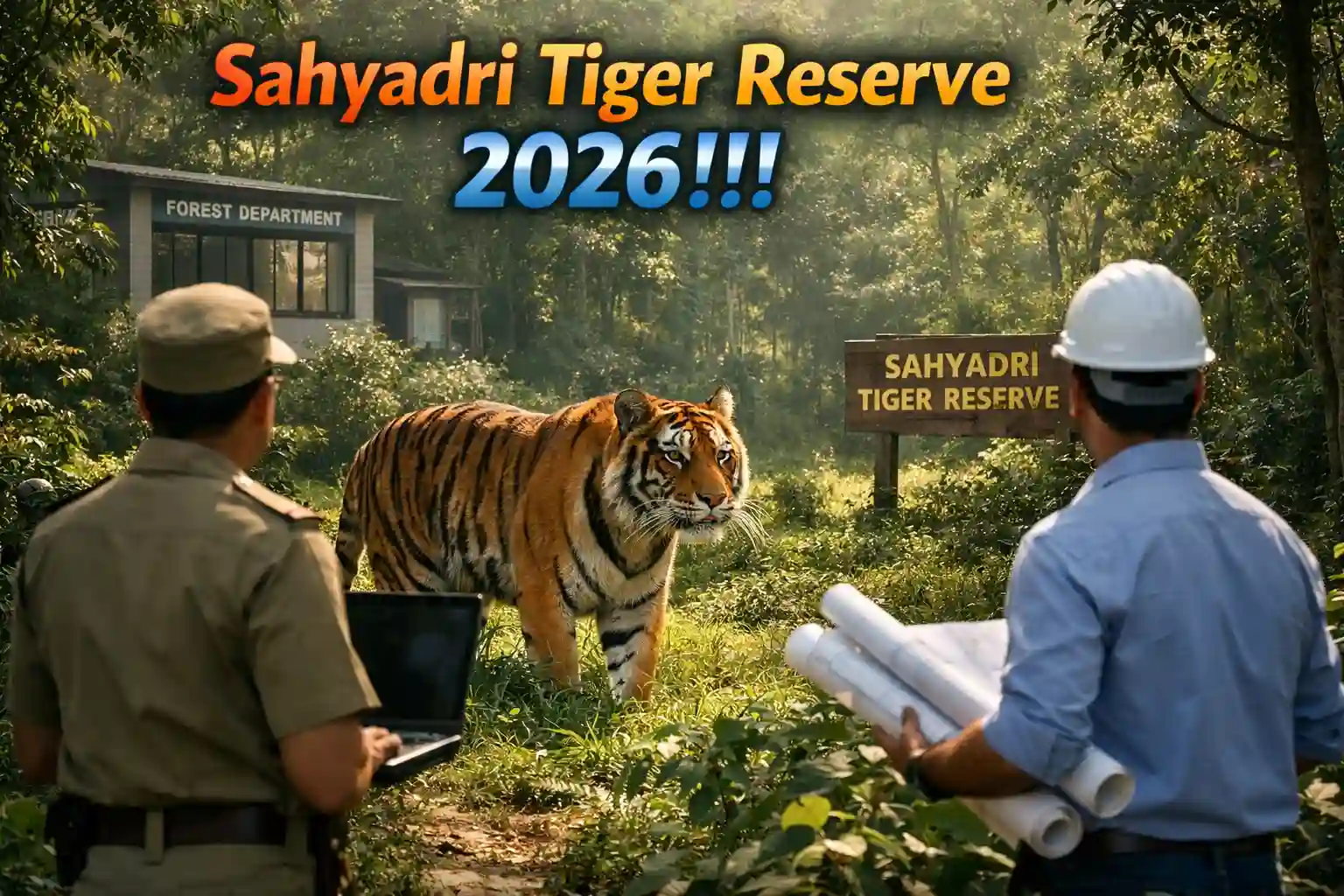 Sahyadri Tiger Reserve Recruitment 2026 for Civil Engineer and Computer Assistant posts in Hindi.