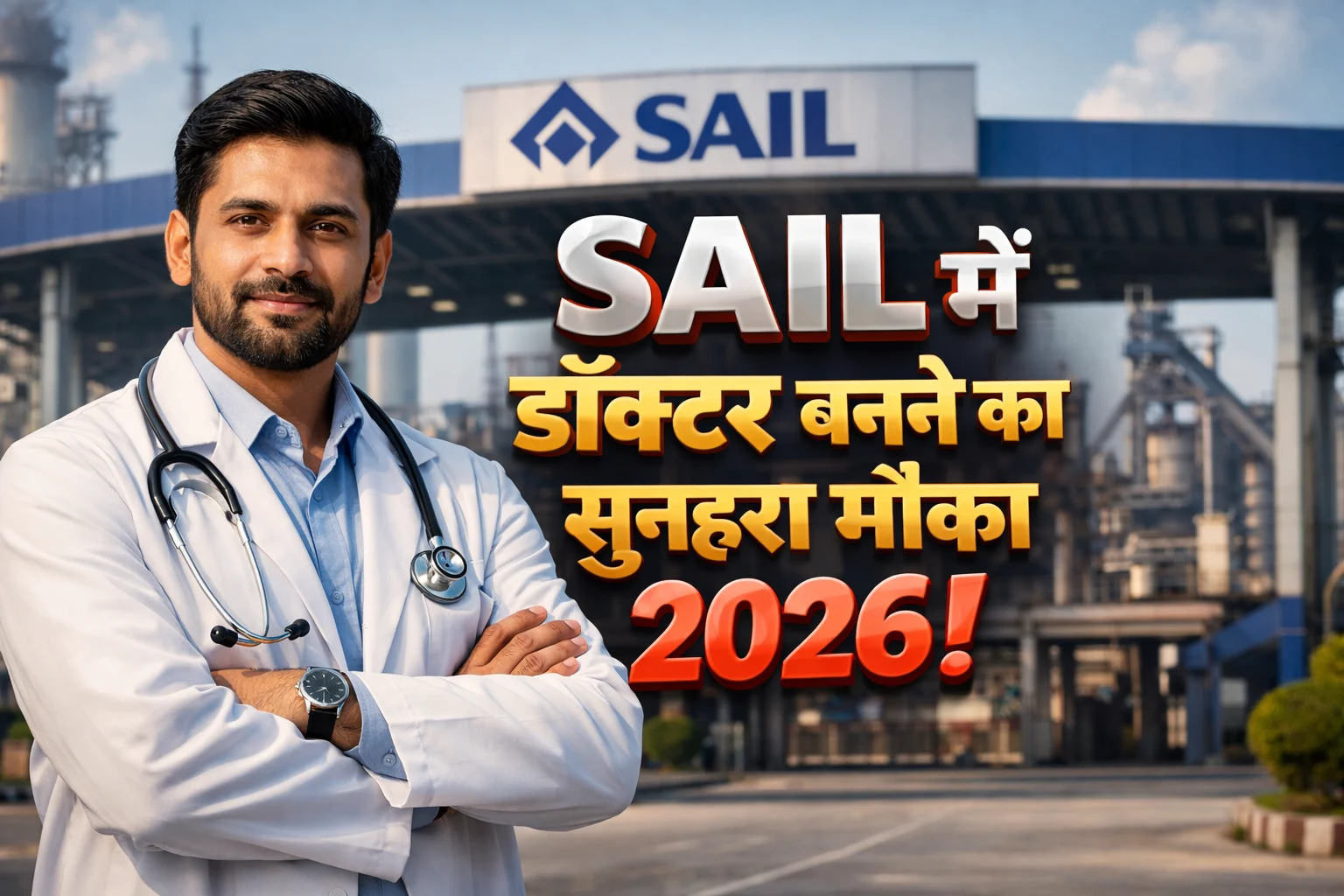 SAIL ASP me General Duty Medical Officer ki bharti 2026 ka poster