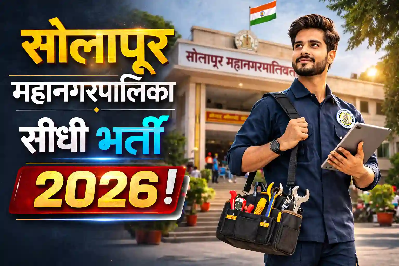 सोलापूर महानगरपालिका भर्ती 2026 विभिन्न ट्रेड पदों के लिए आधिकारिक सूचना