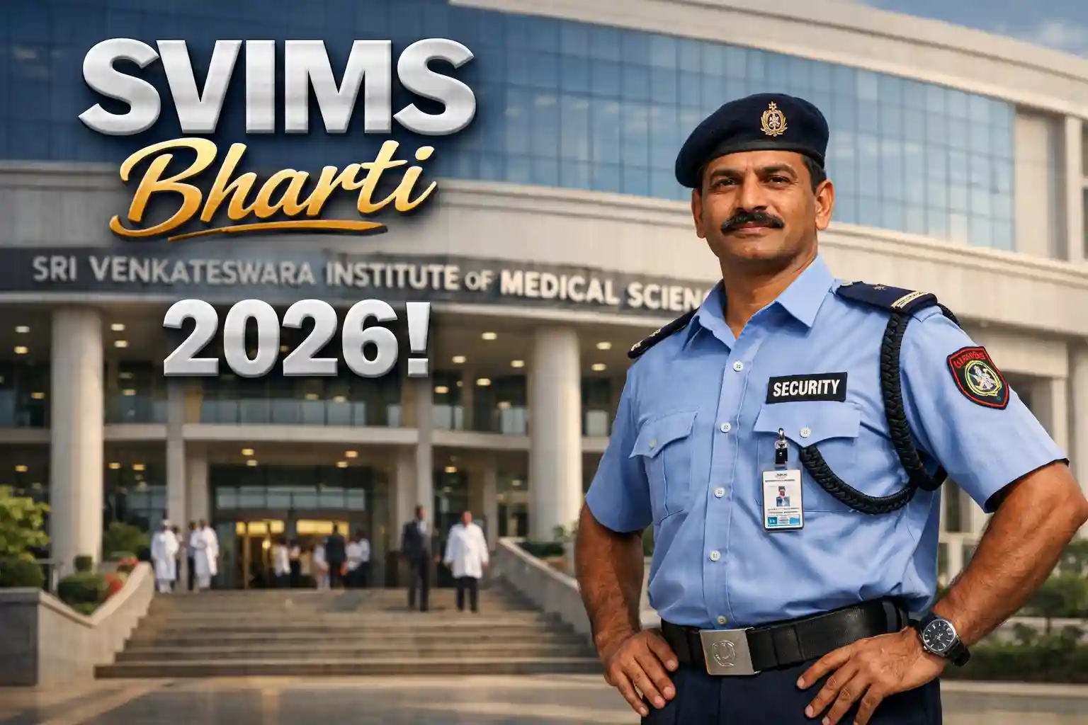 SVIMS Recruitment Security Officer and Chief Security Officer vacancy professional image