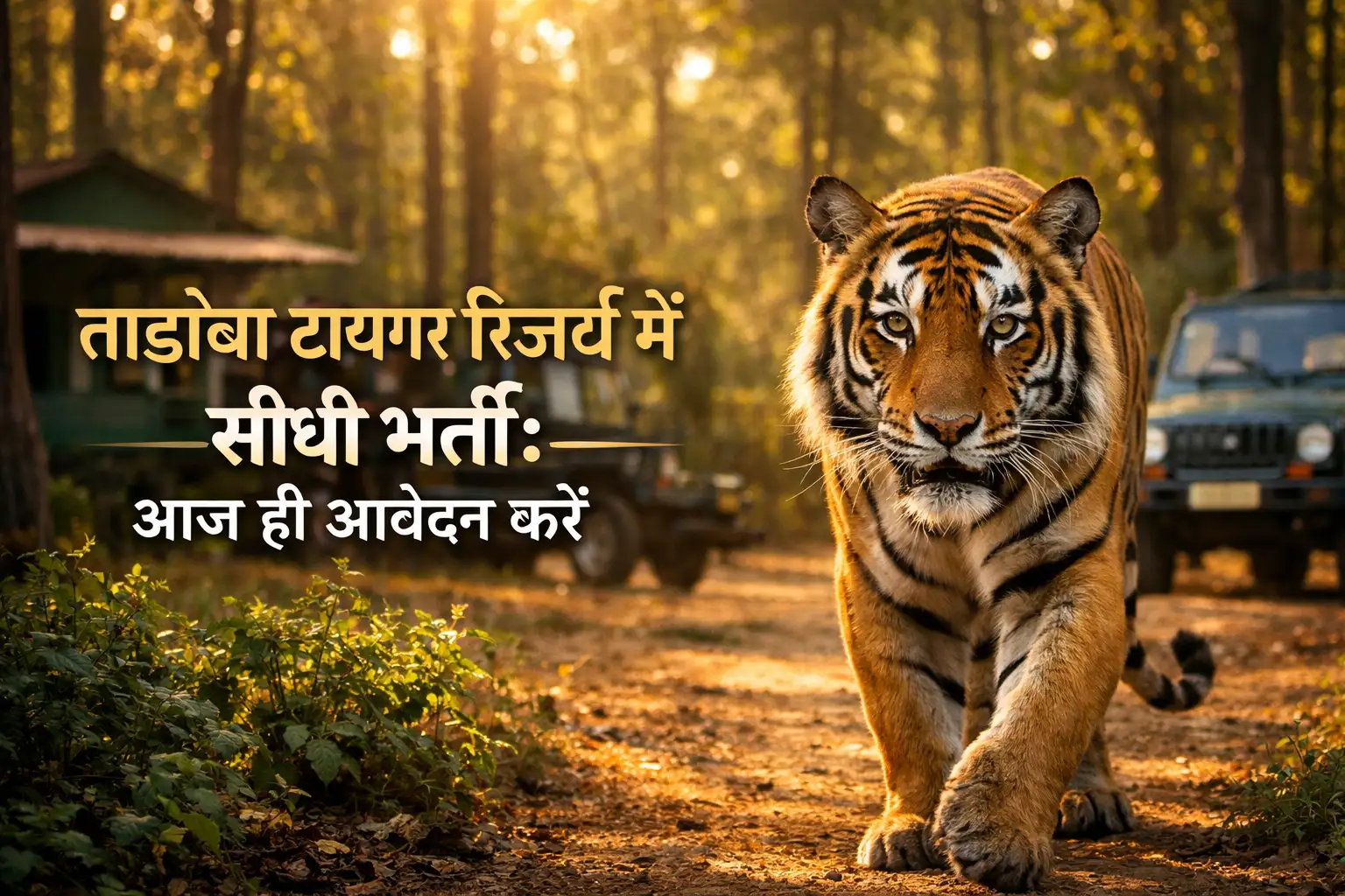 ताडोबा-अंधारी व्याघ्र प्रकल्प चंद्रपुर भर्ती 2026 के लिए आधिकारिक अधिसूचना का पोस्टर