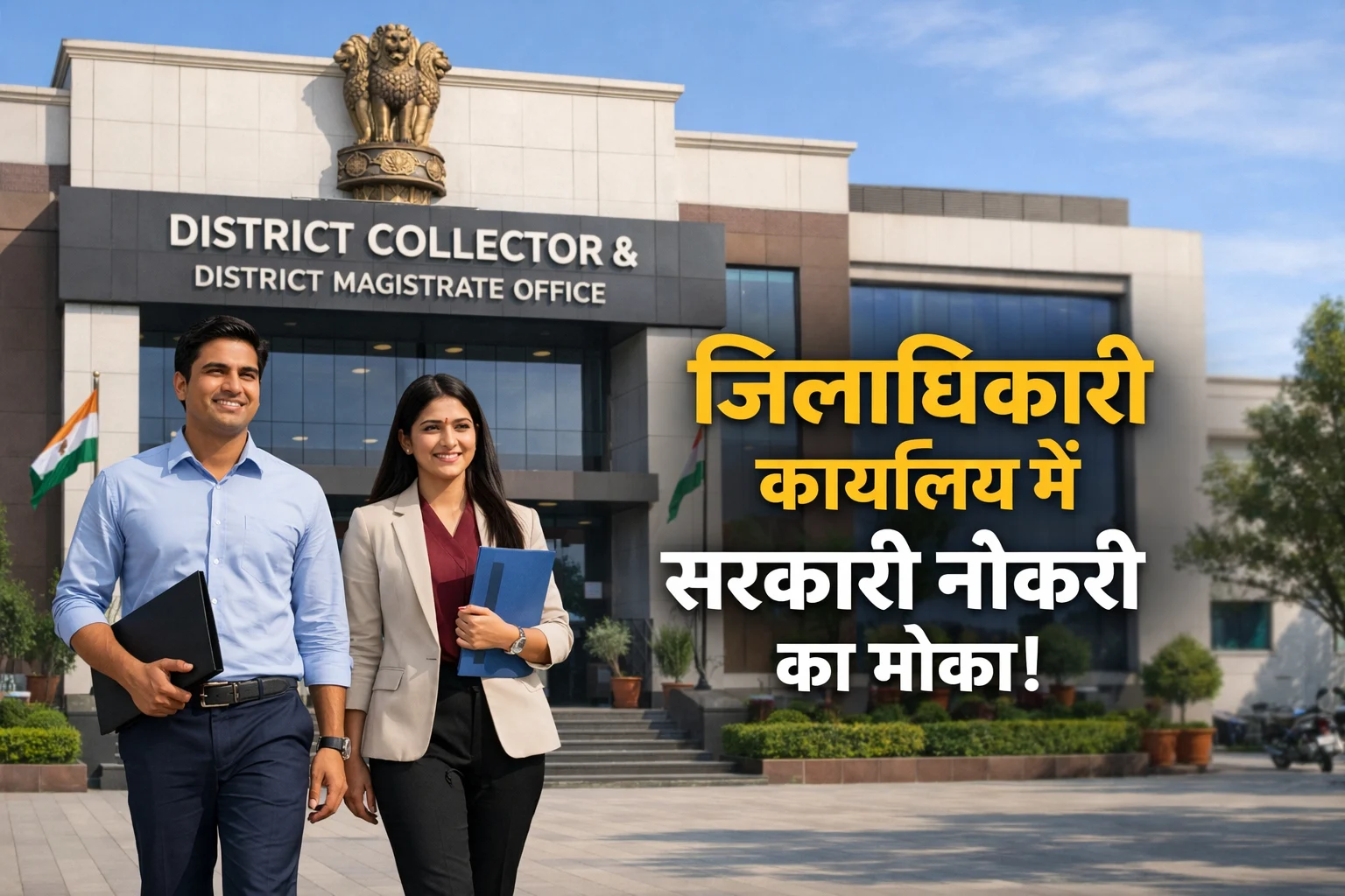 जिलाधिकारी कार्यालय वाशीम भर्ती 2026 के लिए सीधे साक्षात्कार की सूचना का पोस्टर।