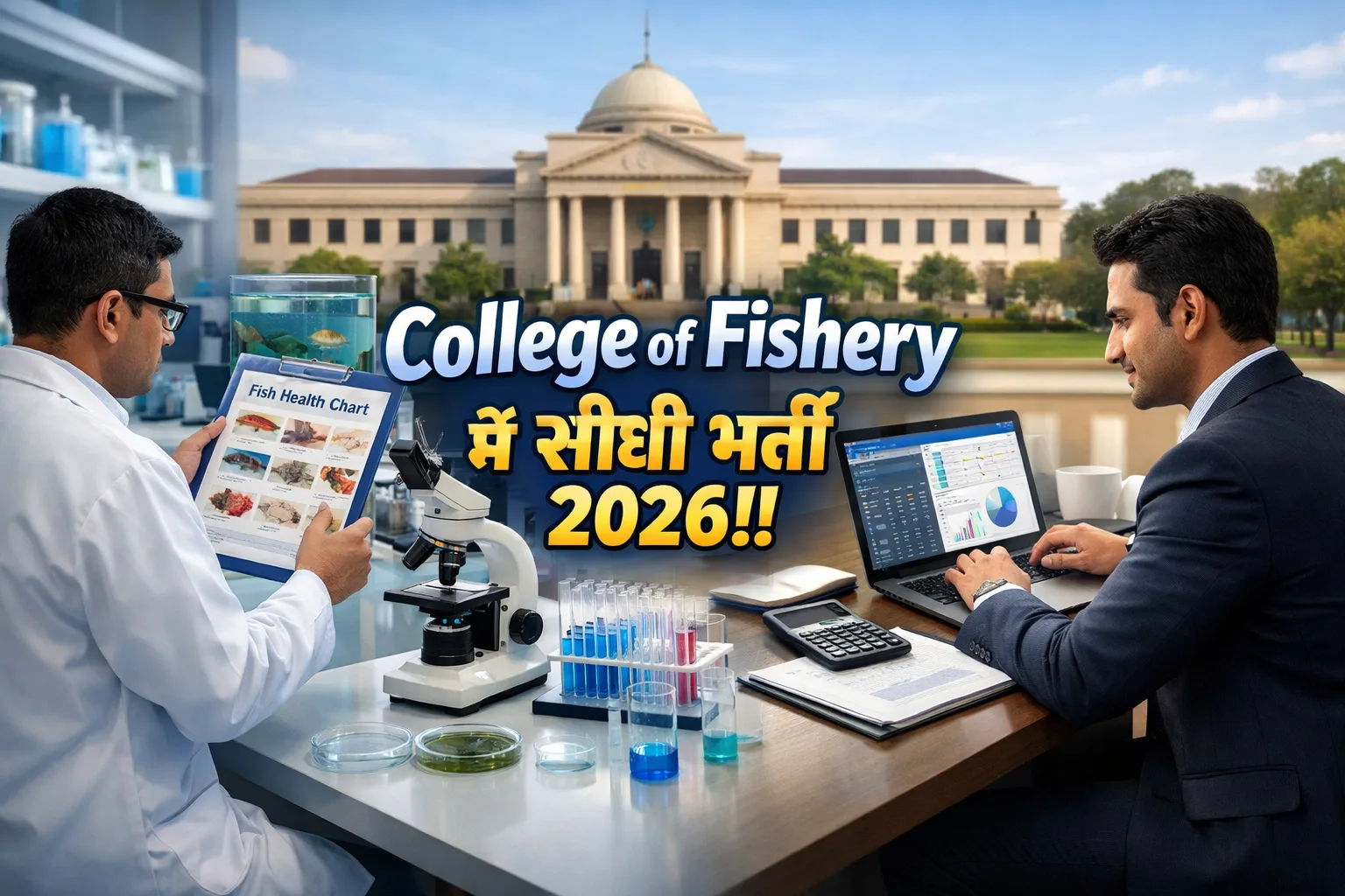 College of Fishery Science Nagpur Bharti professional staff and research lab background