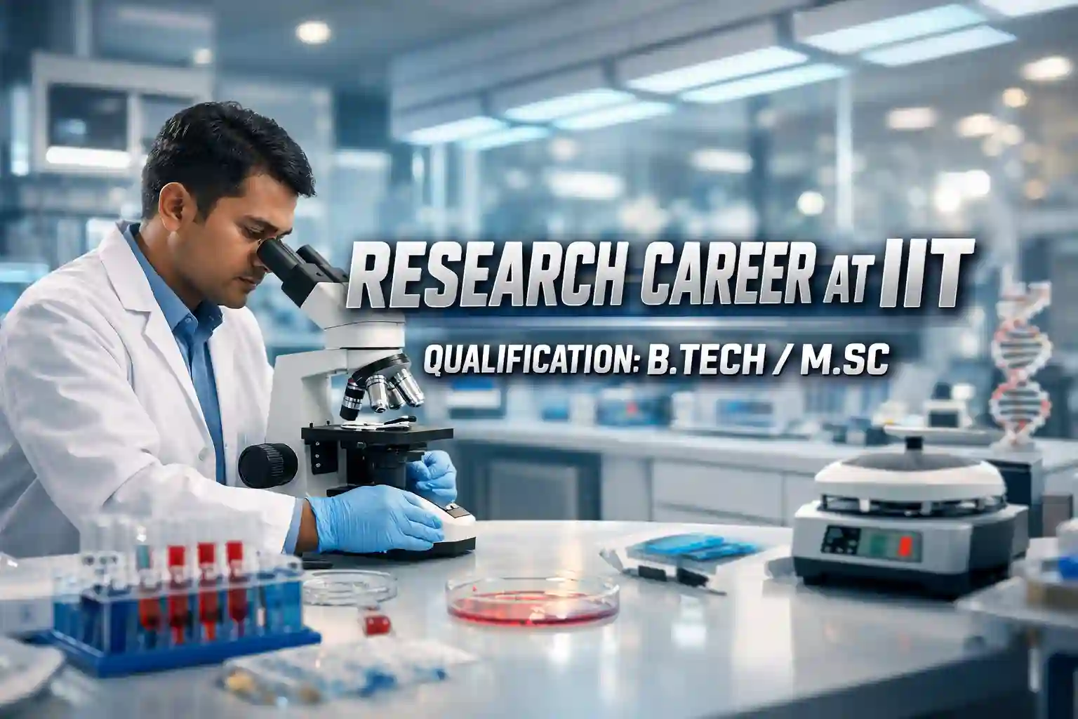 IIT Mandi laboratory research setting for Junior Research Fellow recruitment 2026.