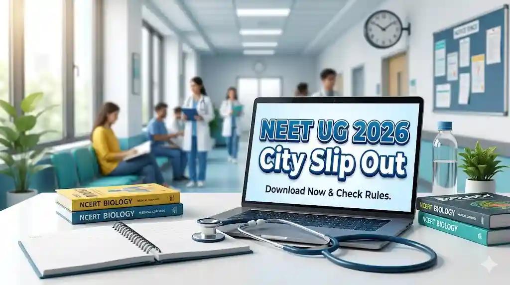 NTA NEET UG 2026 exam city slip release and student preparation concept image