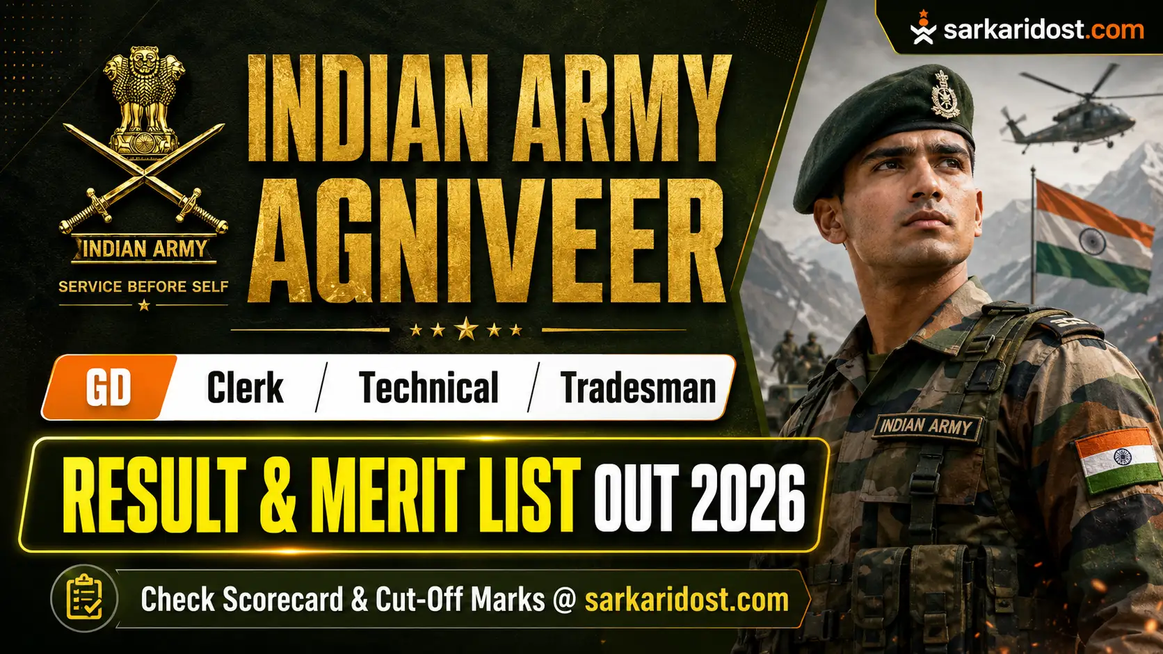 Indian Army Agniveer Result 2026 Final Merit List PDF and Scorecard Download