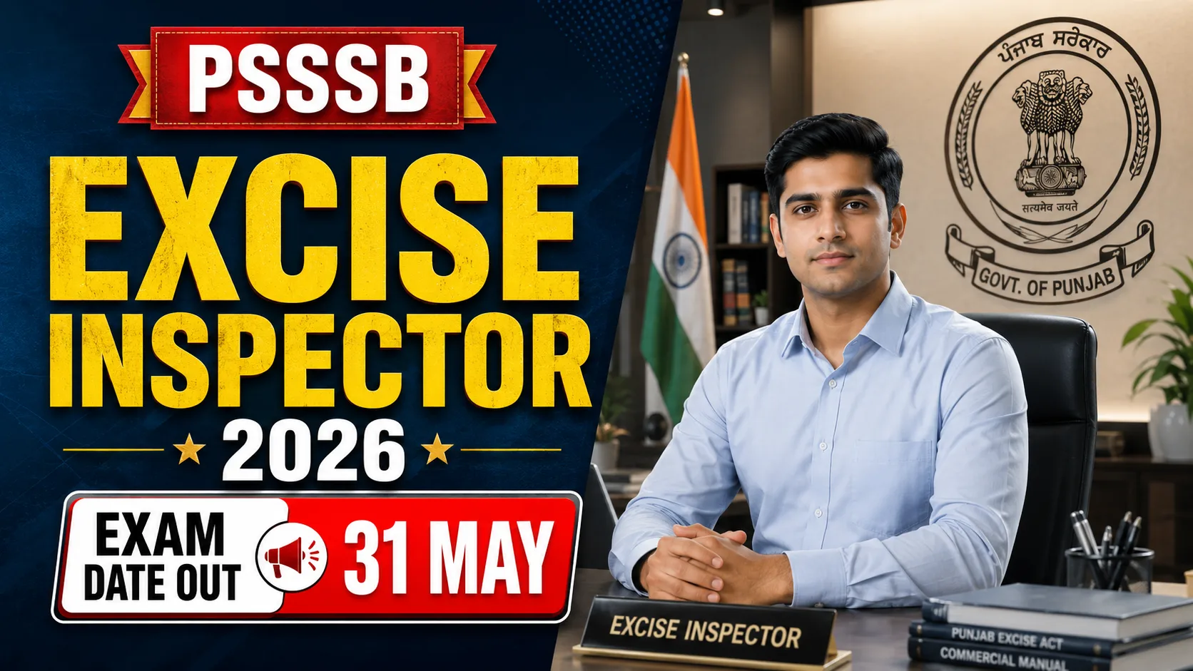 PSSSB Excise and Taxation Inspector Exam Date 2026 Announced Schedule and Admit Card Notification Banner