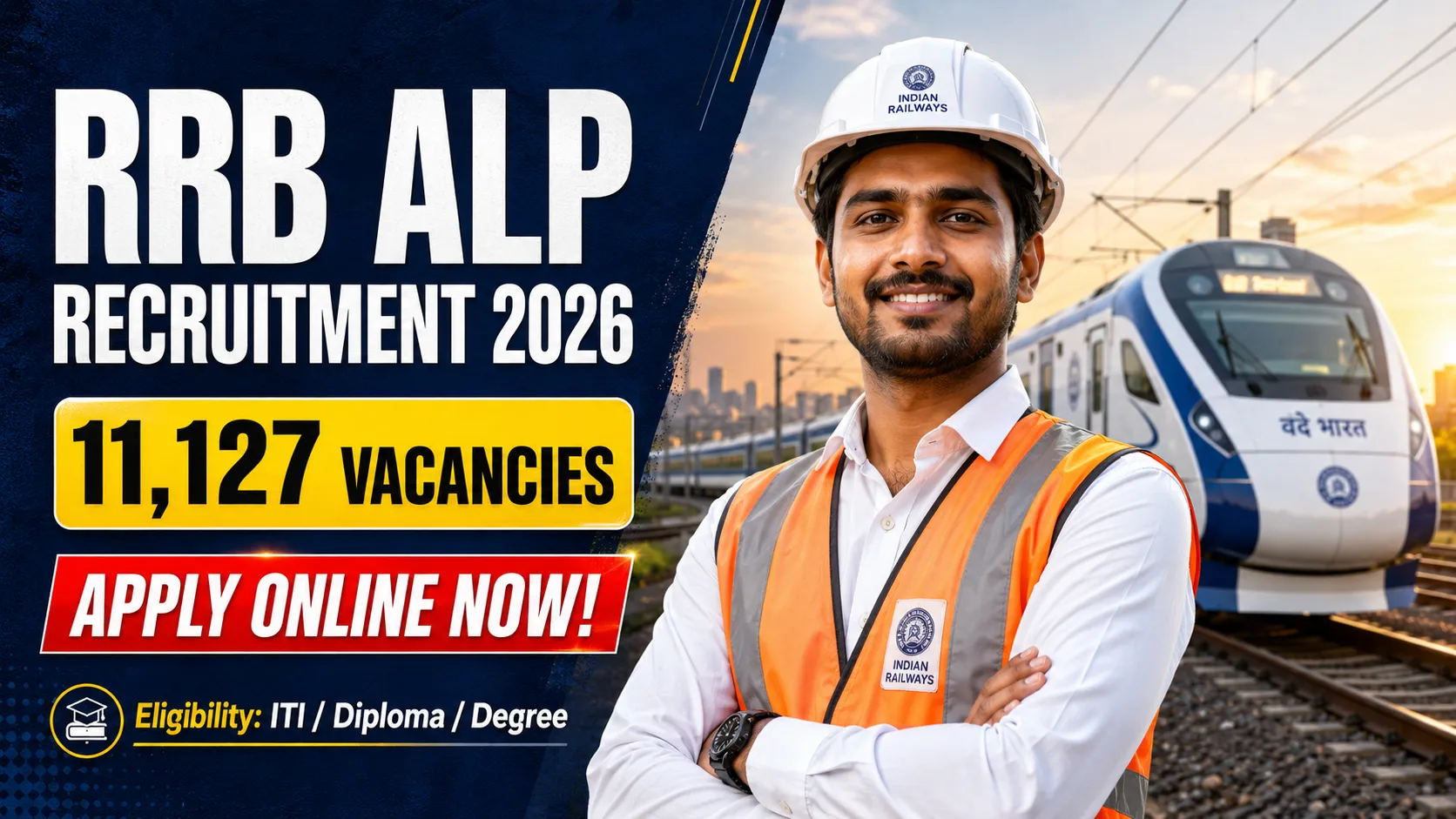 RRB ALP Recruitment 2026 Notification for 11127 Assistant Loco Pilot Vacancies Official Announcement Banner