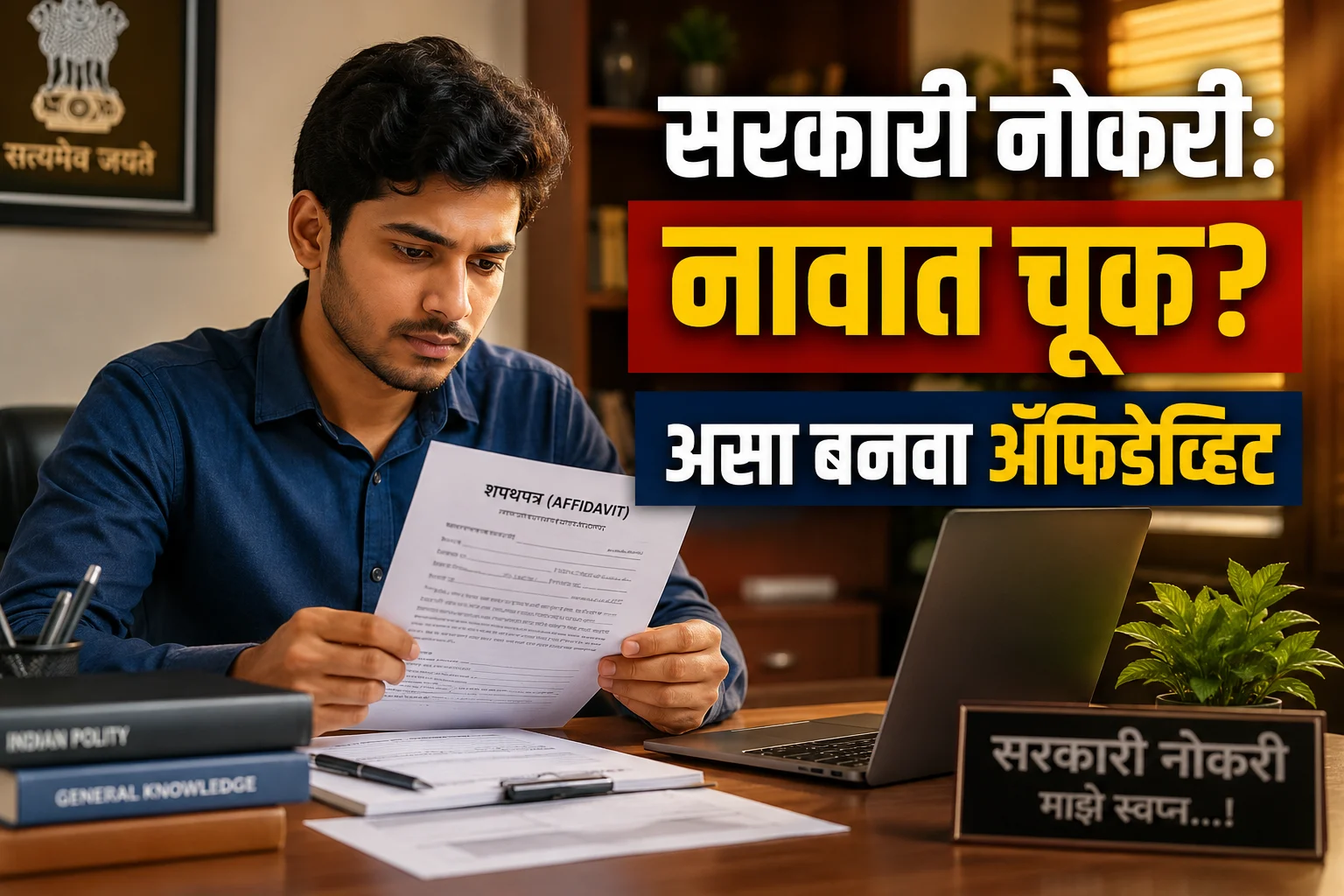 सरकारी नोकरीसाठी नावात स्पेलिंग मिस्टेक असल्यास अॅफिडेव्हिट कसा बनवावा याचे सविस्तर मार्गदर्शन.