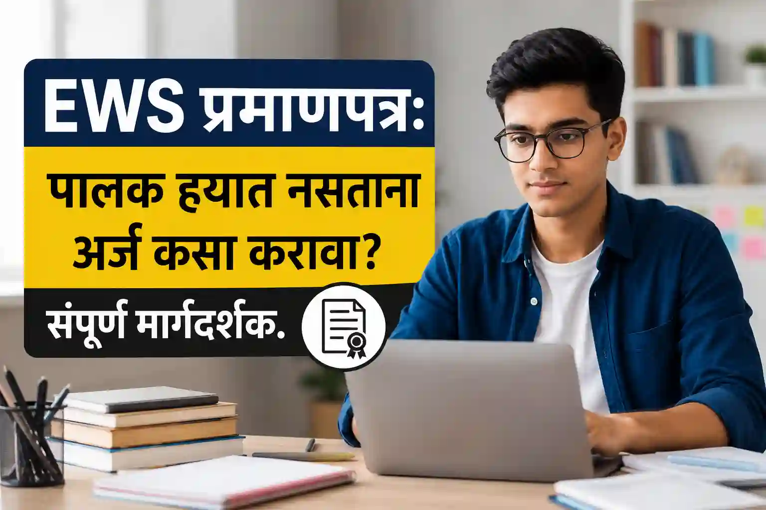 EWS certificate application process in Maharashtra for students with separated or deceased parents.