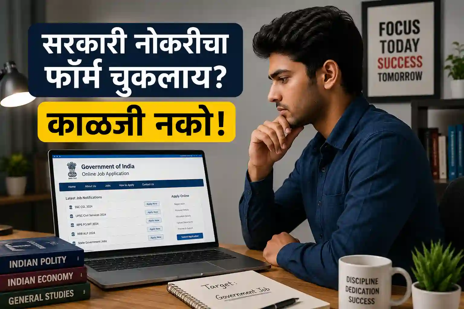 A guide on how to correct mistakes in government job online application forms for Maharashtra aspirants.