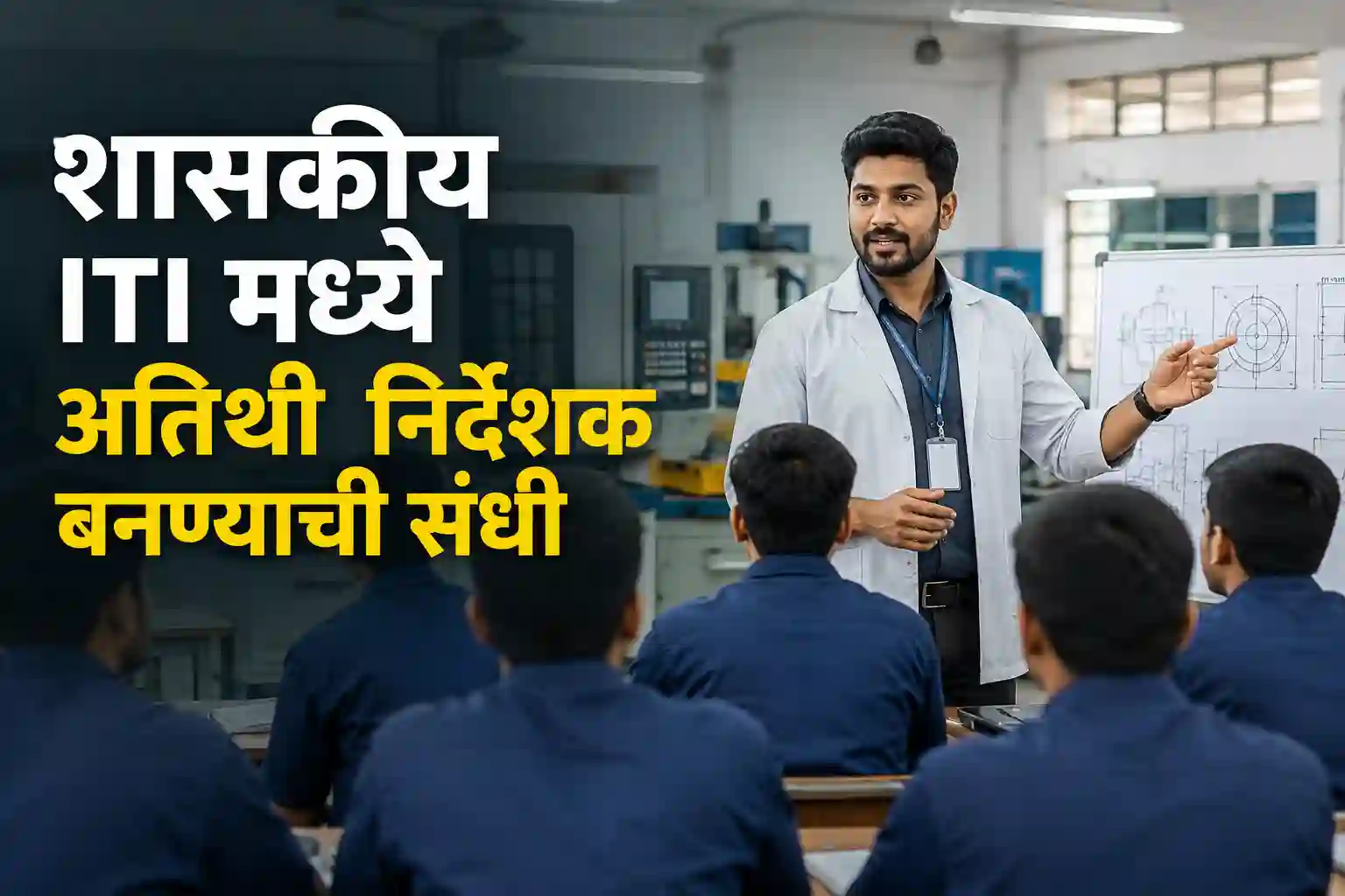 Maharashtra government ITI recruitment process for guest lecturer post 2026 in Marathi language guide.