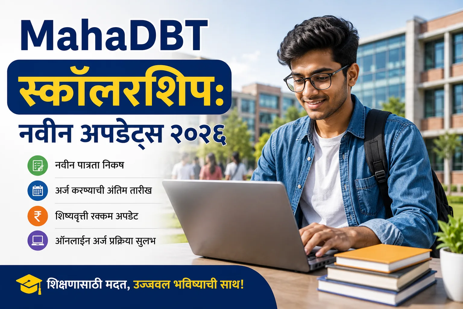 MahaDBT scholarship biometric verification and college verification process for Maharashtra students 2026.