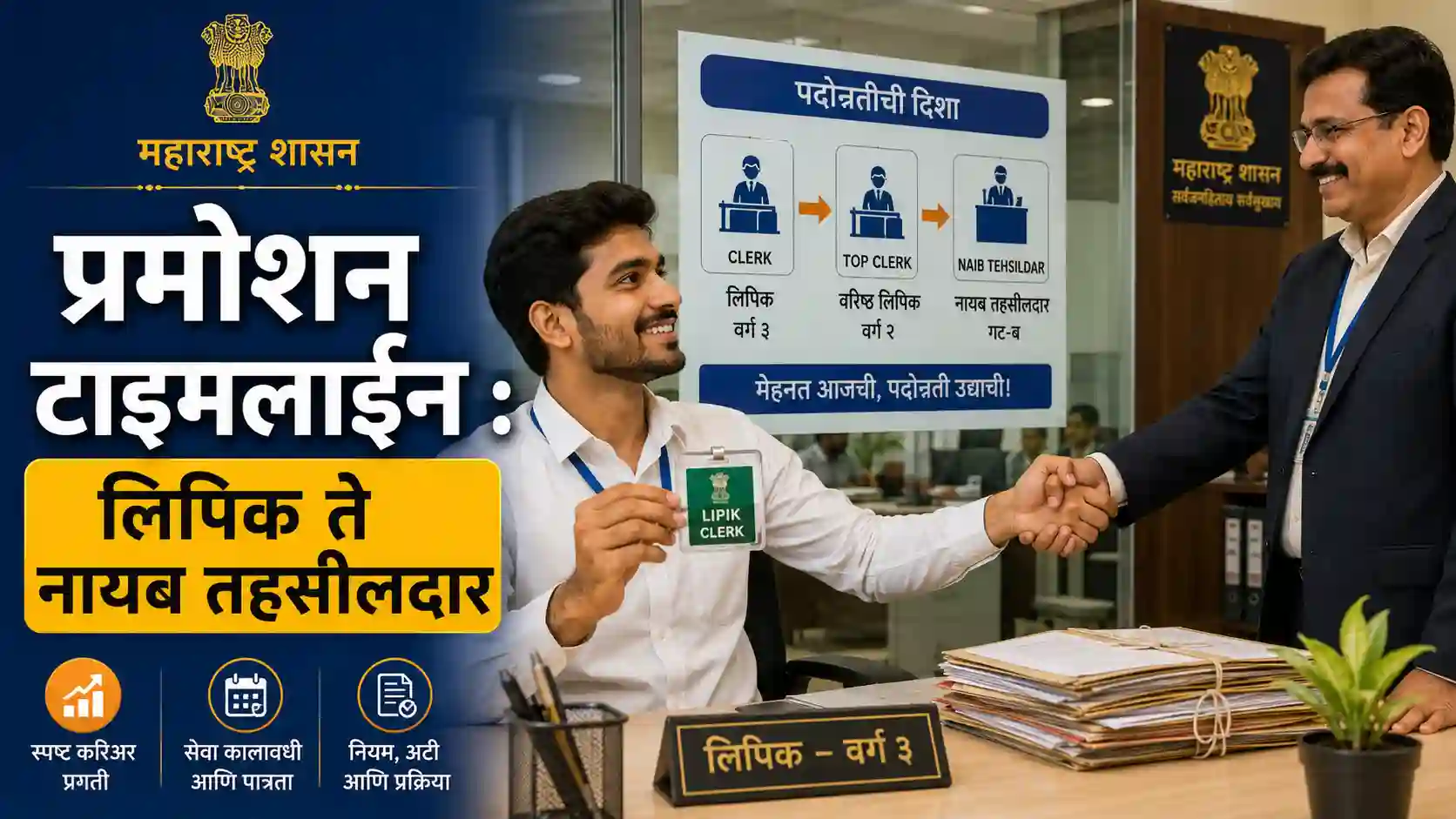 महसूल विभागातील लिपिक ते नायब तहसीलदार पदोन्नतीची वर्षे आणि नियम यांचे मार्गदर्शन