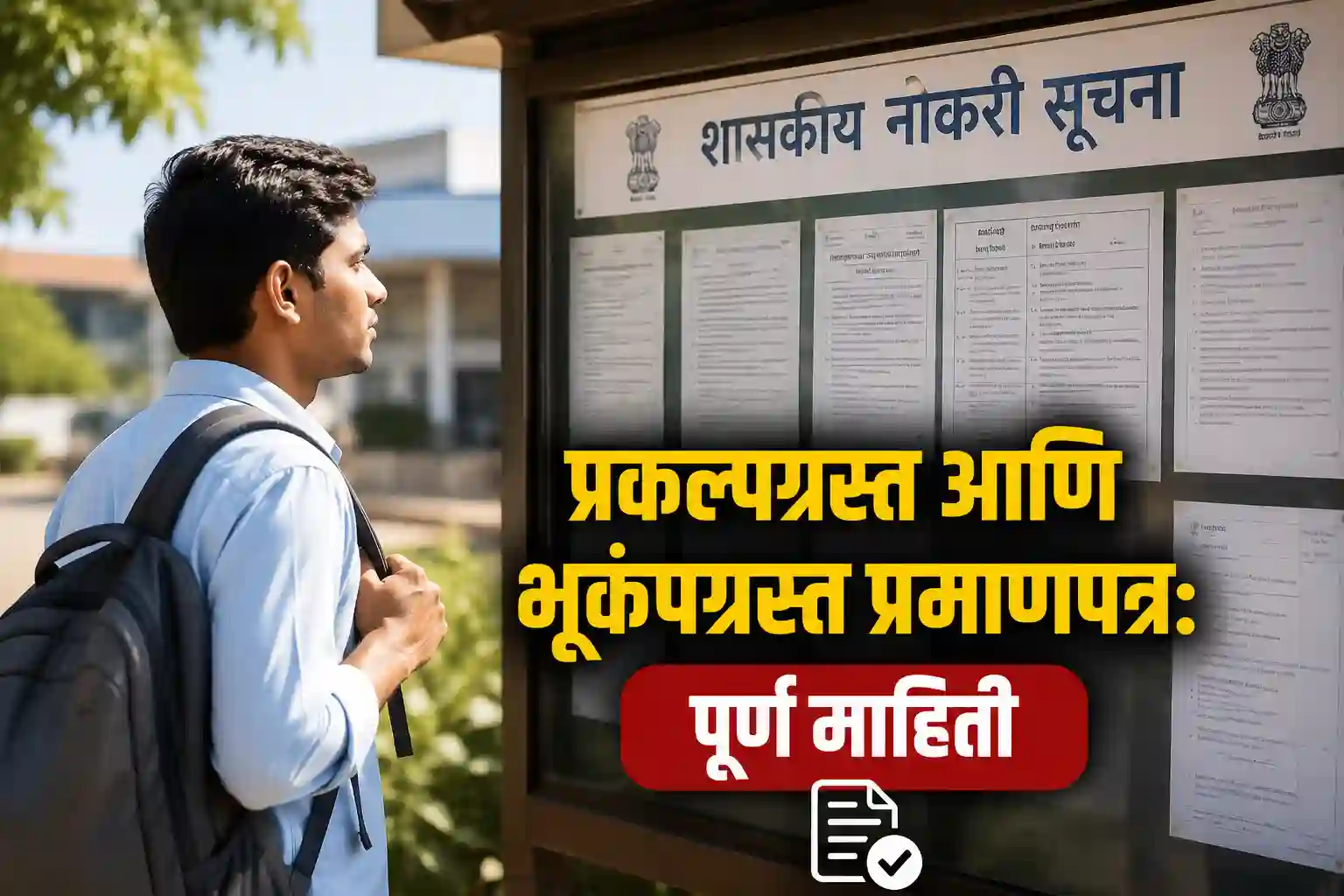 प्रकल्पग्रस्त आणि भूकंपग्रस्त प्रमाणपत्र मिळवण्याची संपूर्ण प्रक्रिया आणि आवश्यक कागदपत्रांची माहिती देणारा मार्गदर्शक.