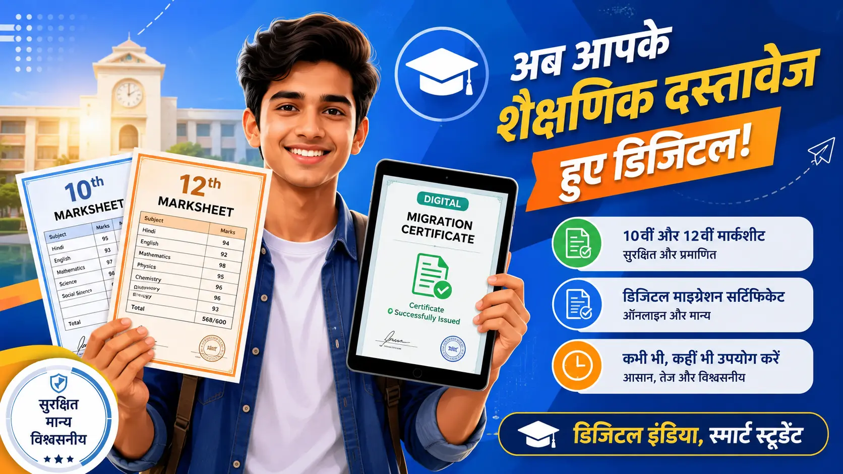 १० वी आणि १२ वी बोर्डाचे मायग्रेशन सर्टिफिकेट ऑनलाईन कसे काढावे याचे सविस्तर मार्गदर्शन.