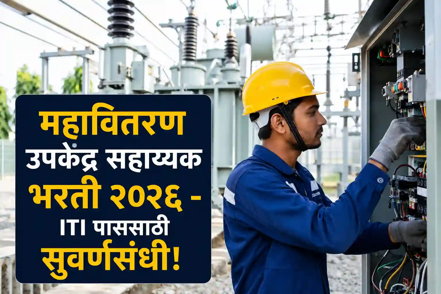 MSEDCL Sub-Station Assistant recruitment for ITI electrician and wireman candidates in Maharashtra.