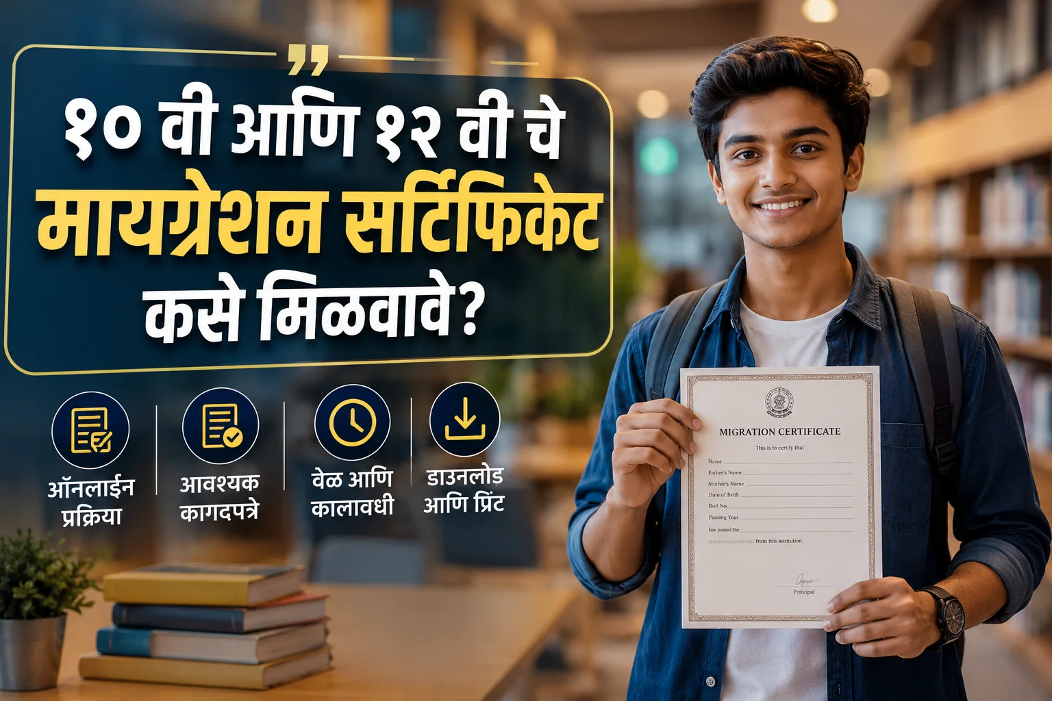 दहावी आणि बारावीच्या विद्यार्थ्यांसाठी ऑनलाईन मायग्रेशन सर्टिफिकेट मिळवण्याची सोपी प्रक्रिया आणि मार्गदर्शक माहिती.